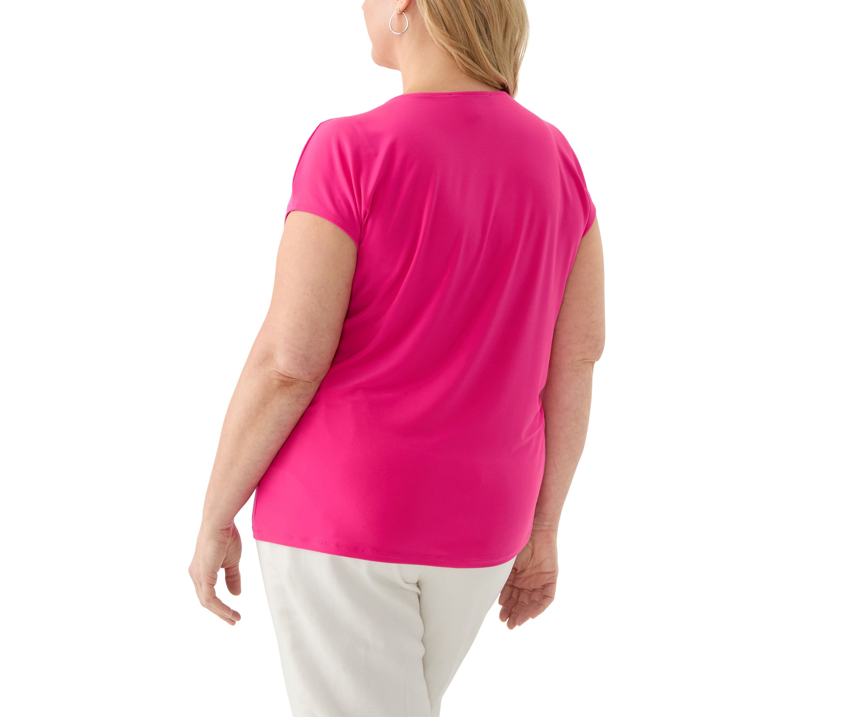 Plus Size Scrunch Neck Knit Top