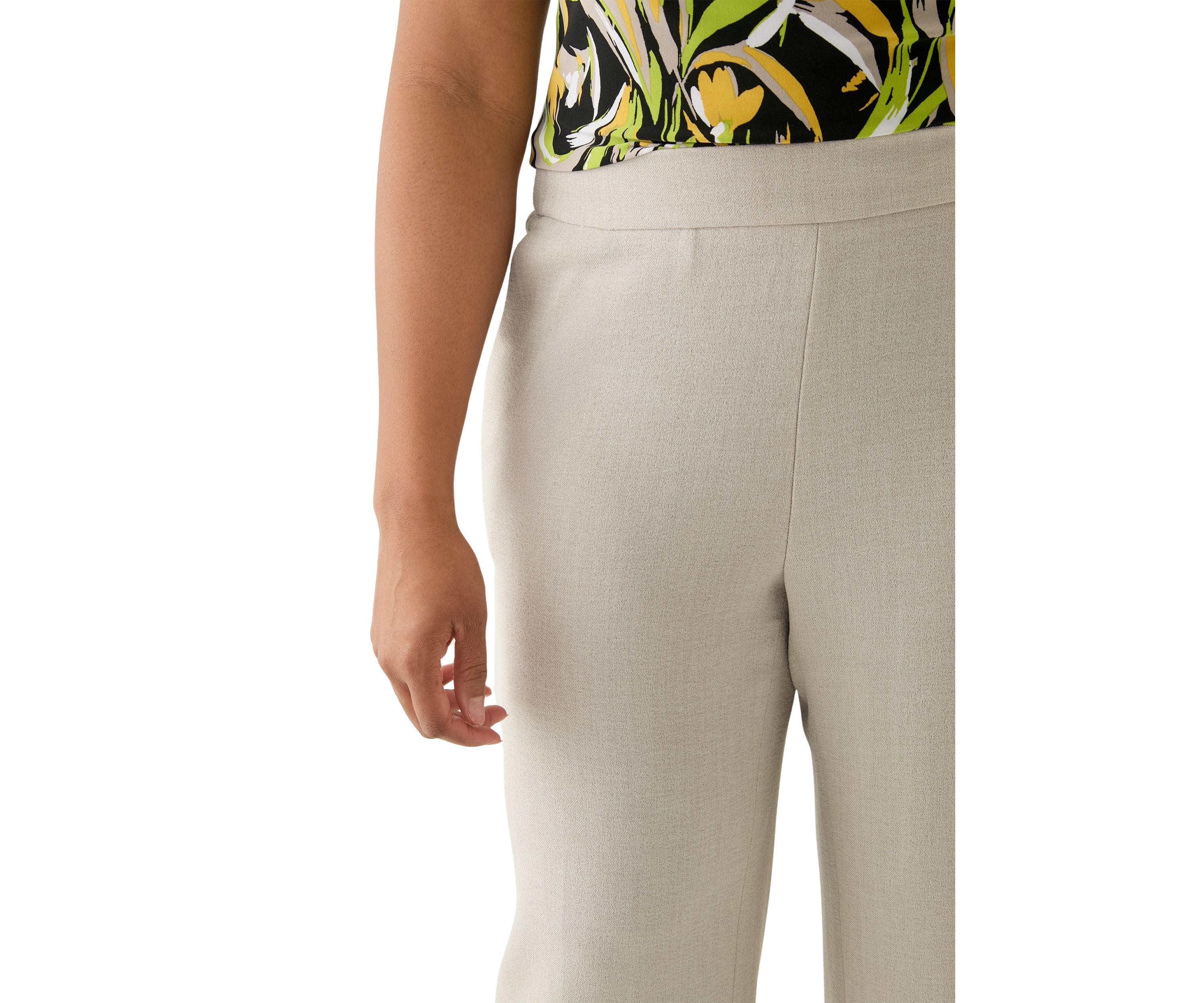 Plus Size Pebble Crepe Pull On Pants
