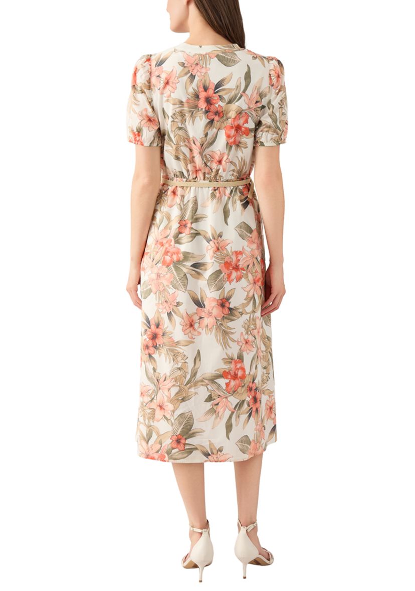 Womens Short Puff Sleeve Shirtdress
