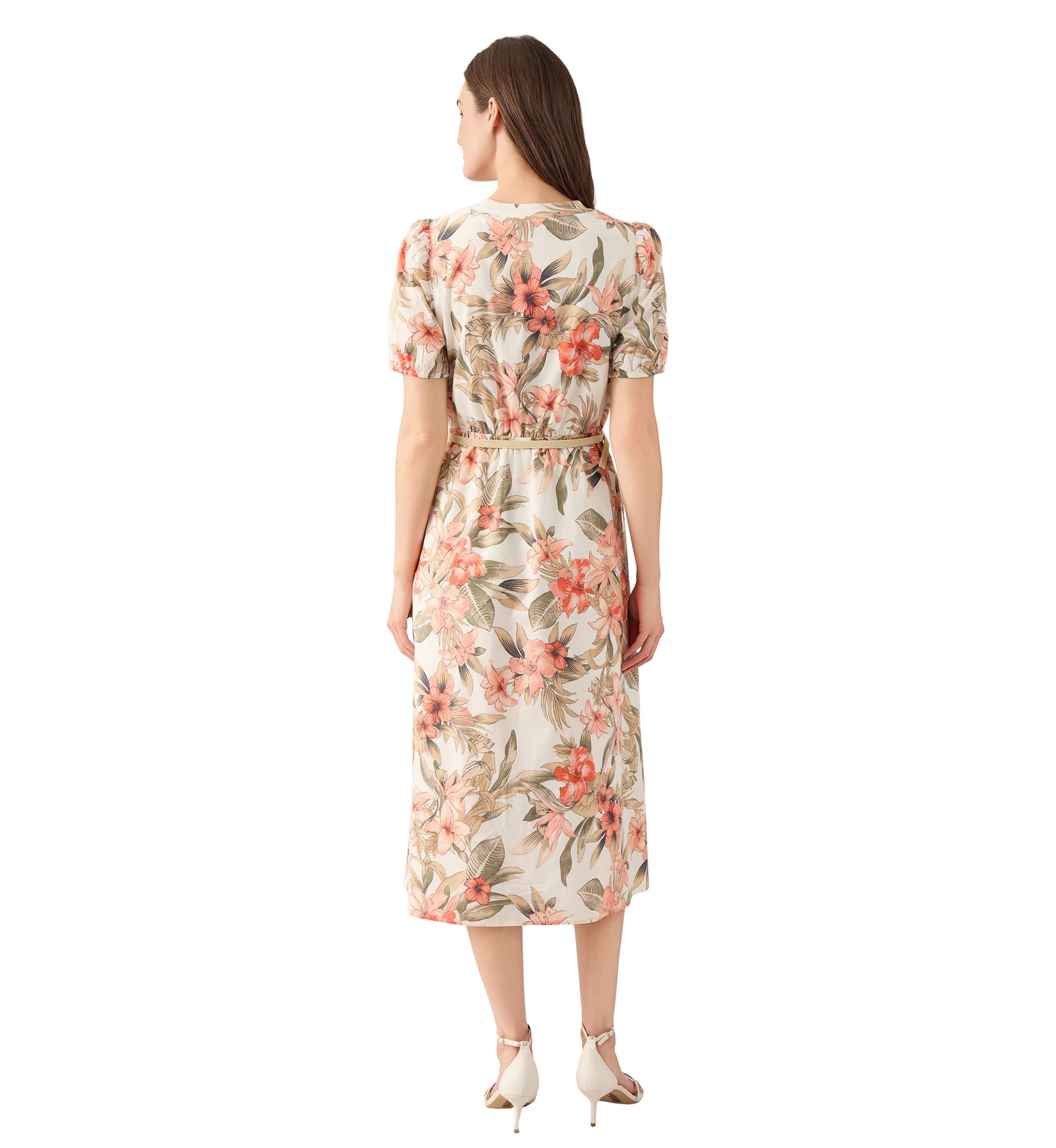 Petite Short Puff Sleeve Shirtdress