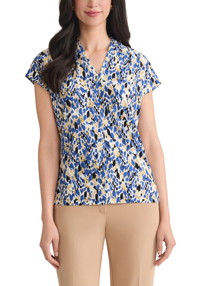Womens Multi Print Knit Top 