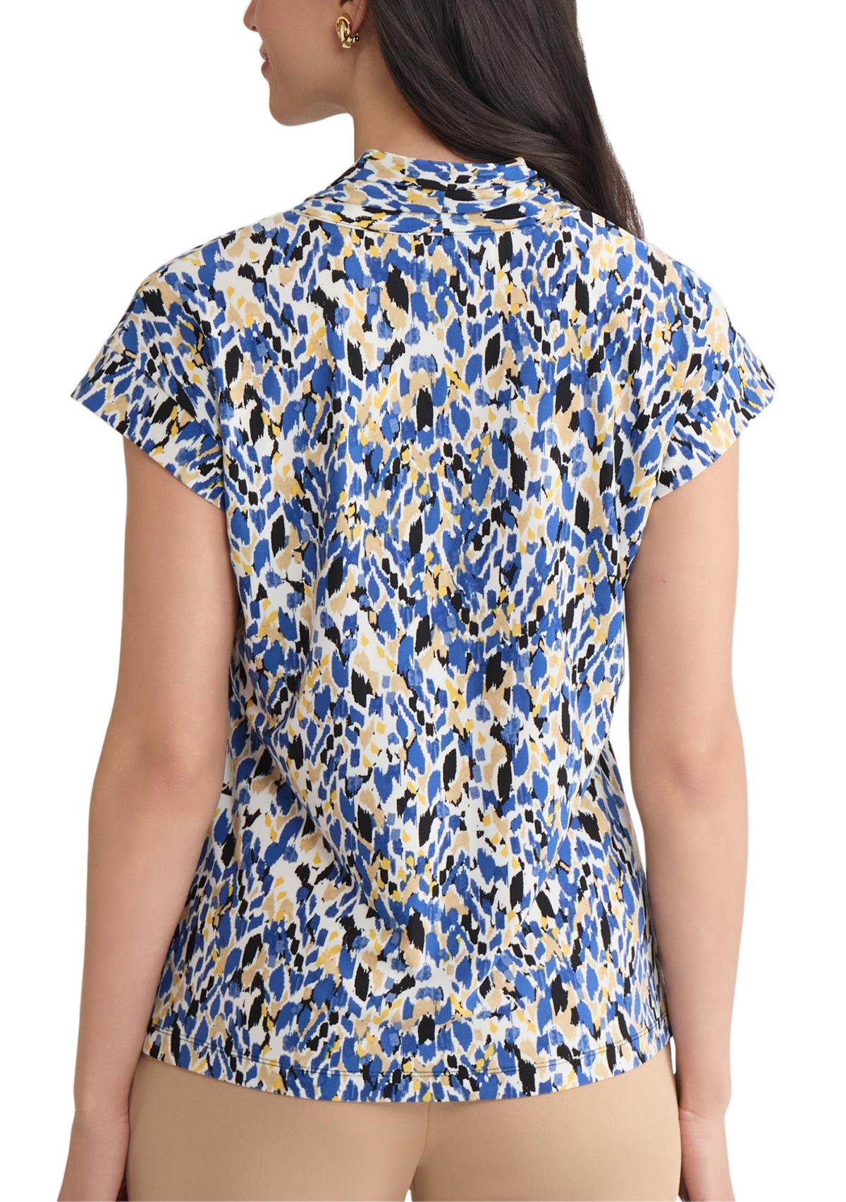 Womens Multi Print Knit Top 