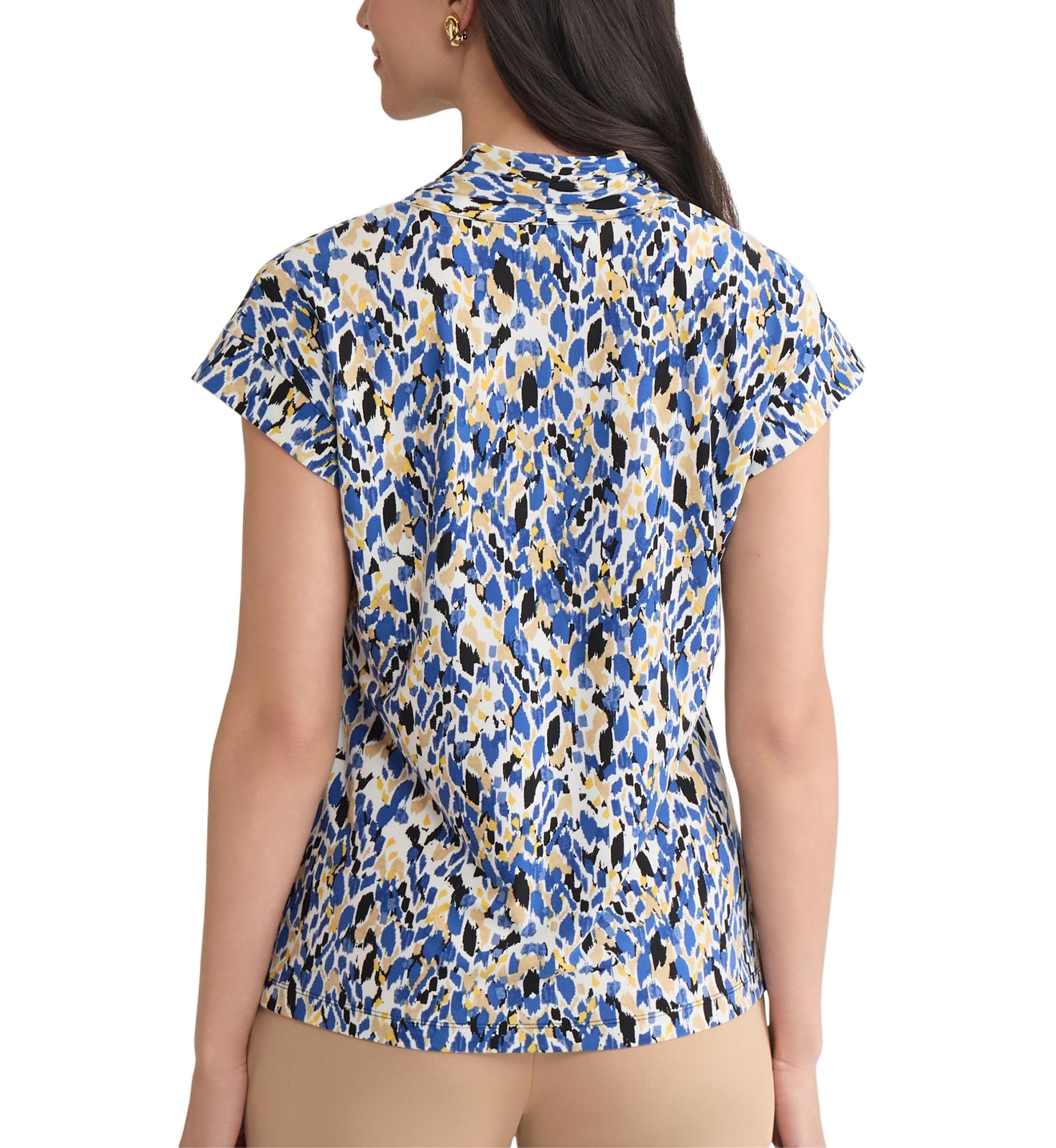 Womens Multi Print Knit Top 
