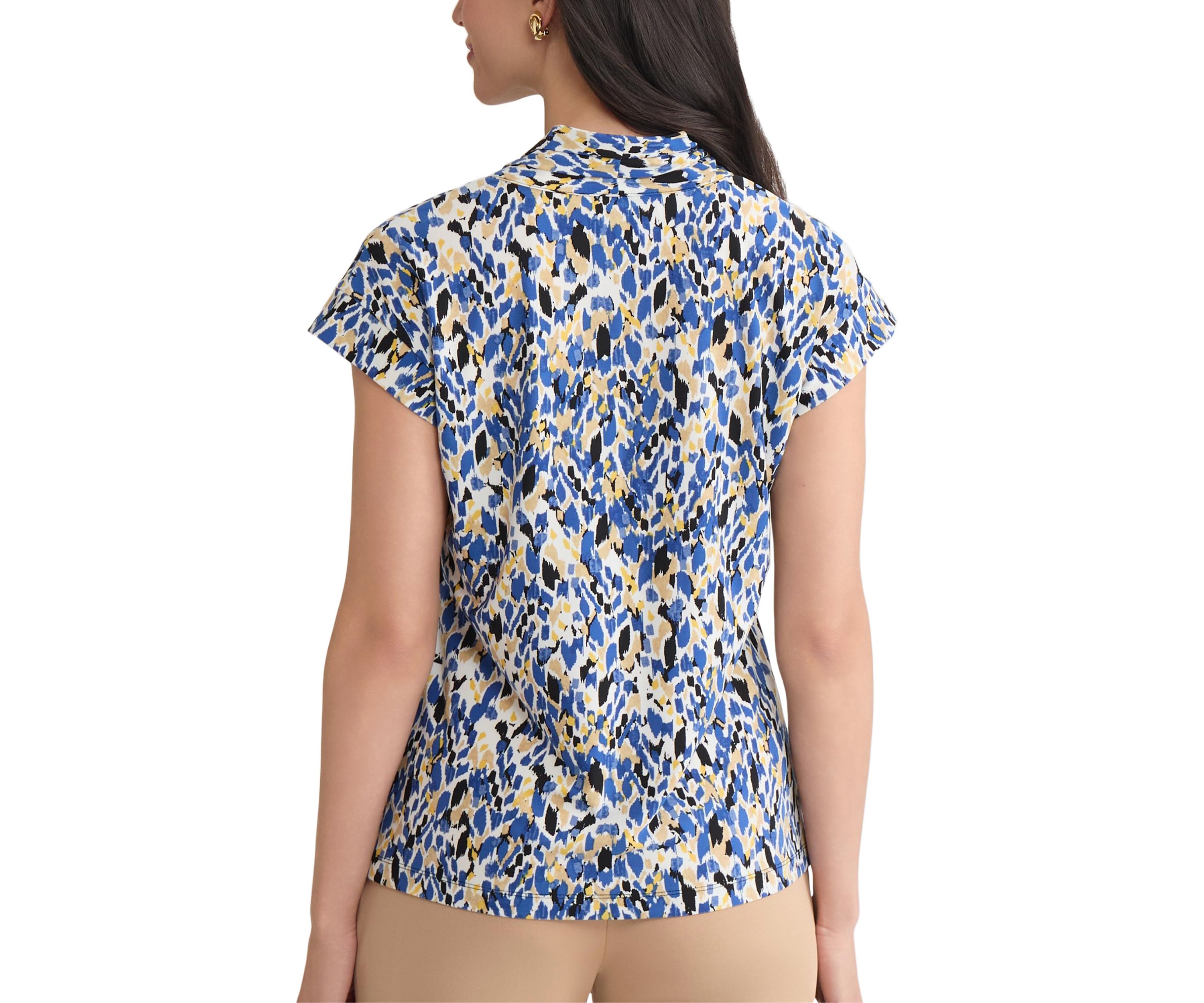 Womens Multi Print Knit Top 