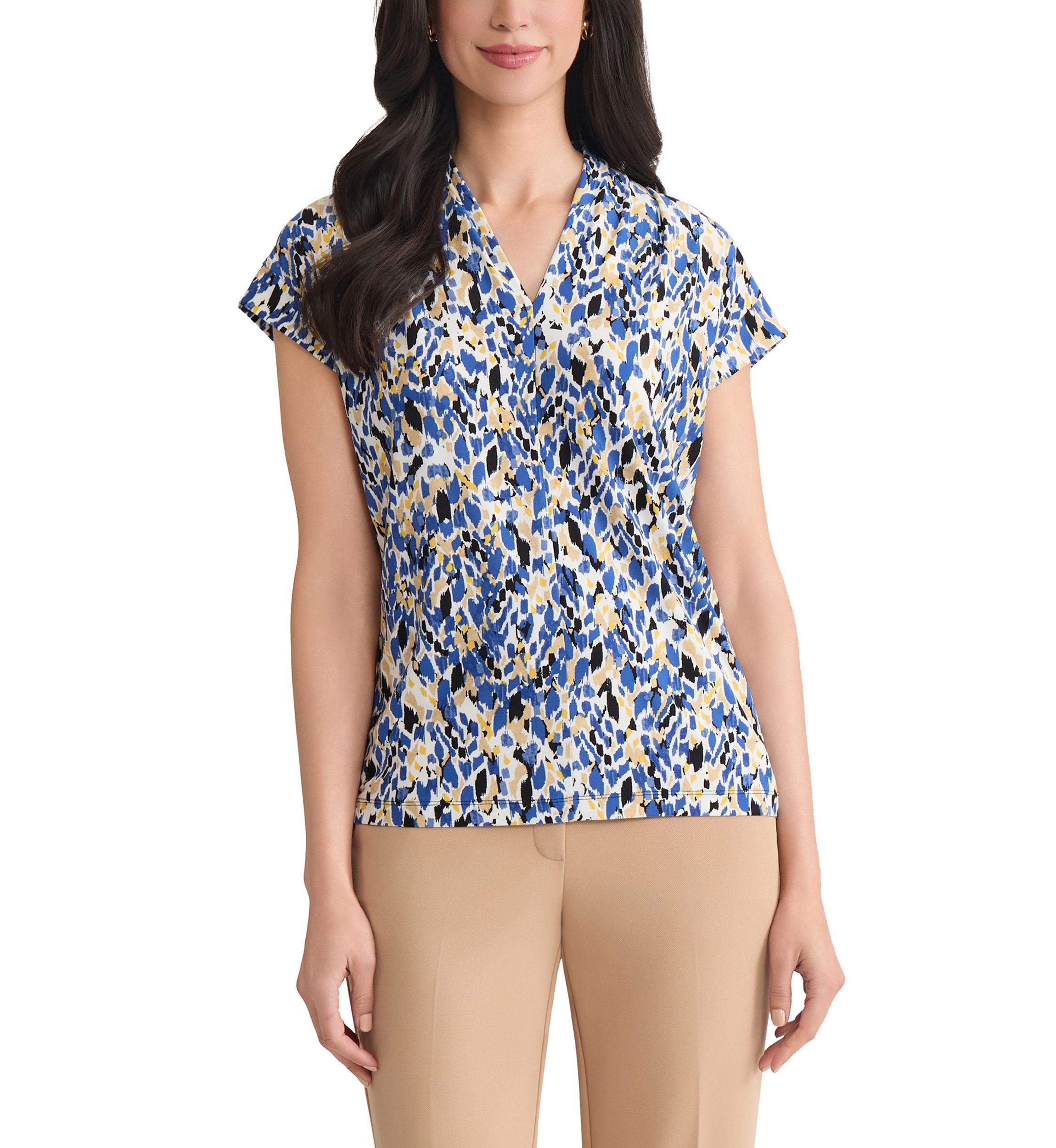 Petite Multi Print Knit Top 