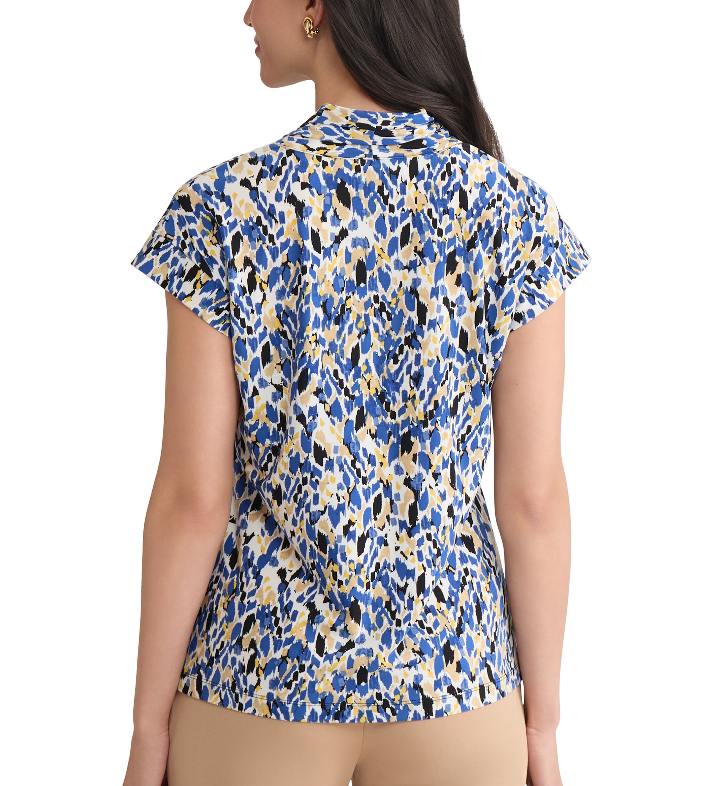 Petite Multi Print Knit Top 
