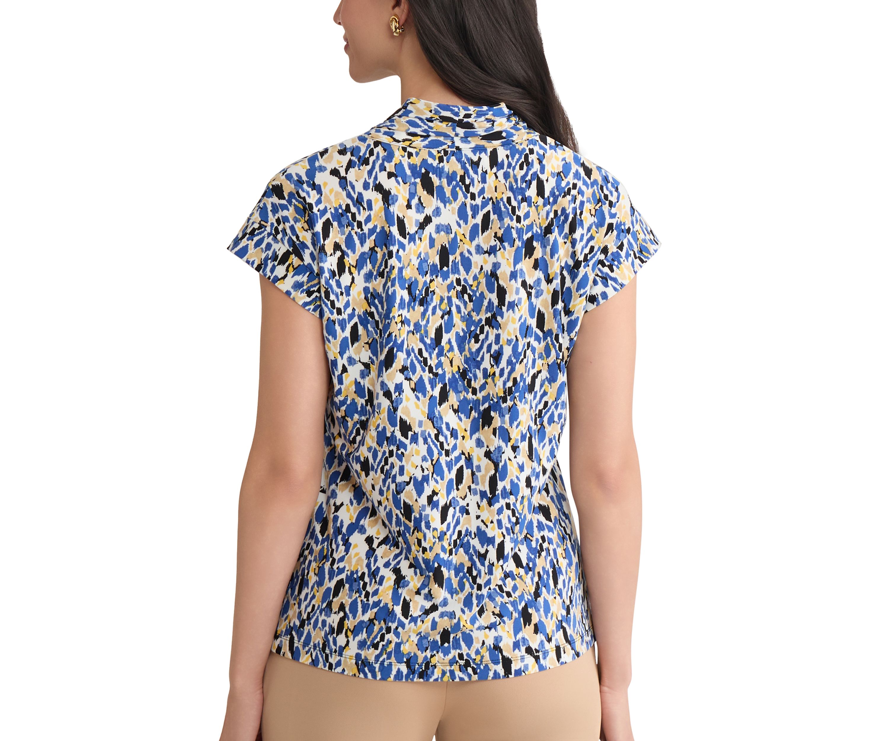 Petite Multi Print Knit Top 