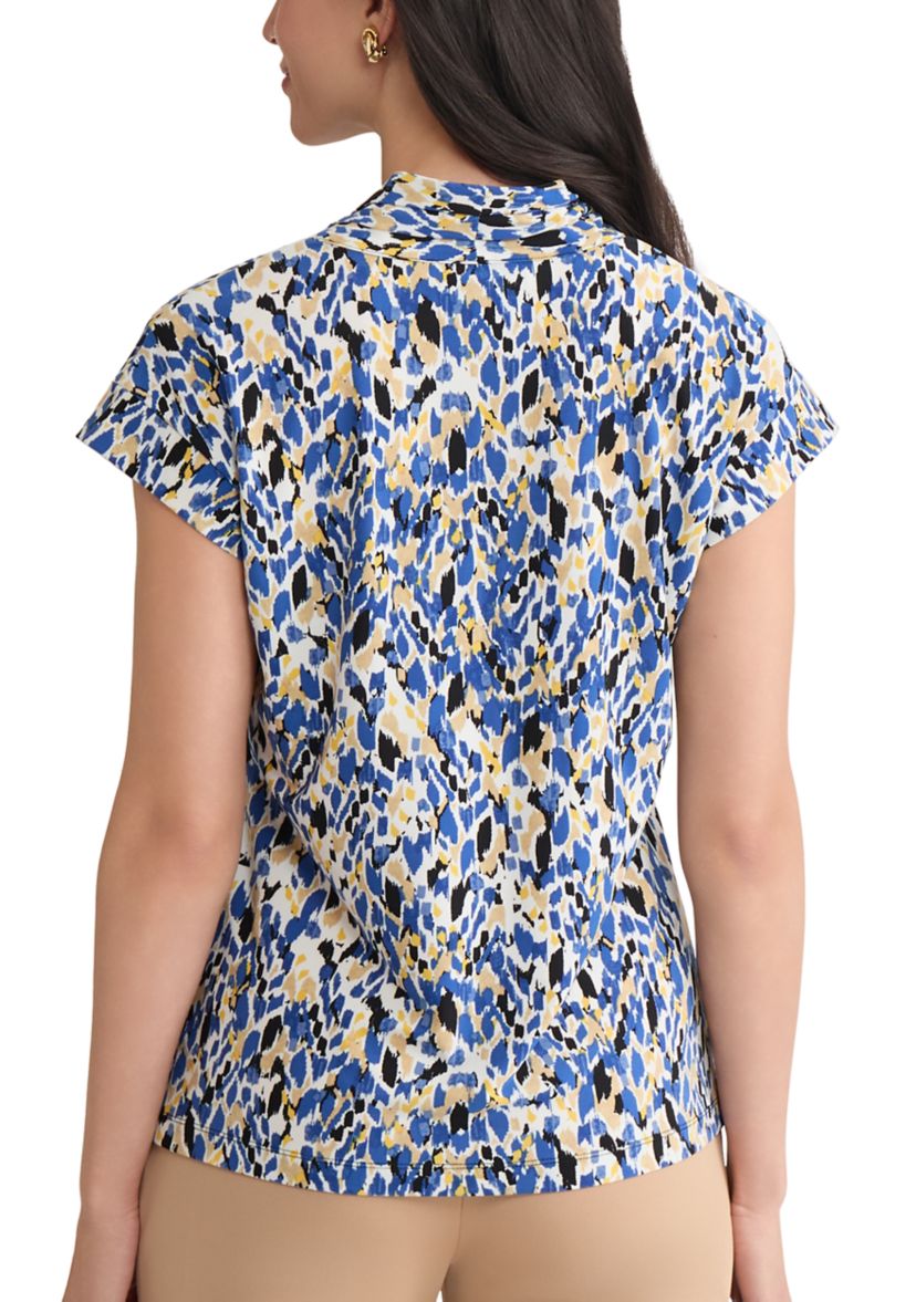 Petite Multi Print Knit Top 