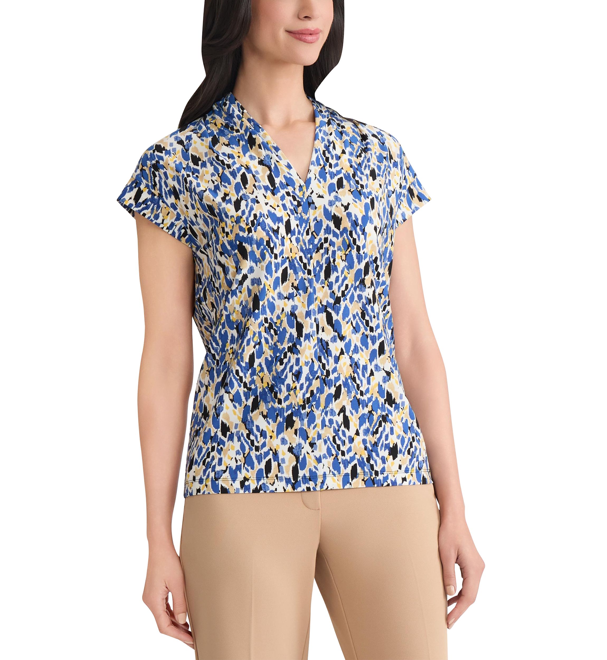 Petite Multi Print Knit Top 