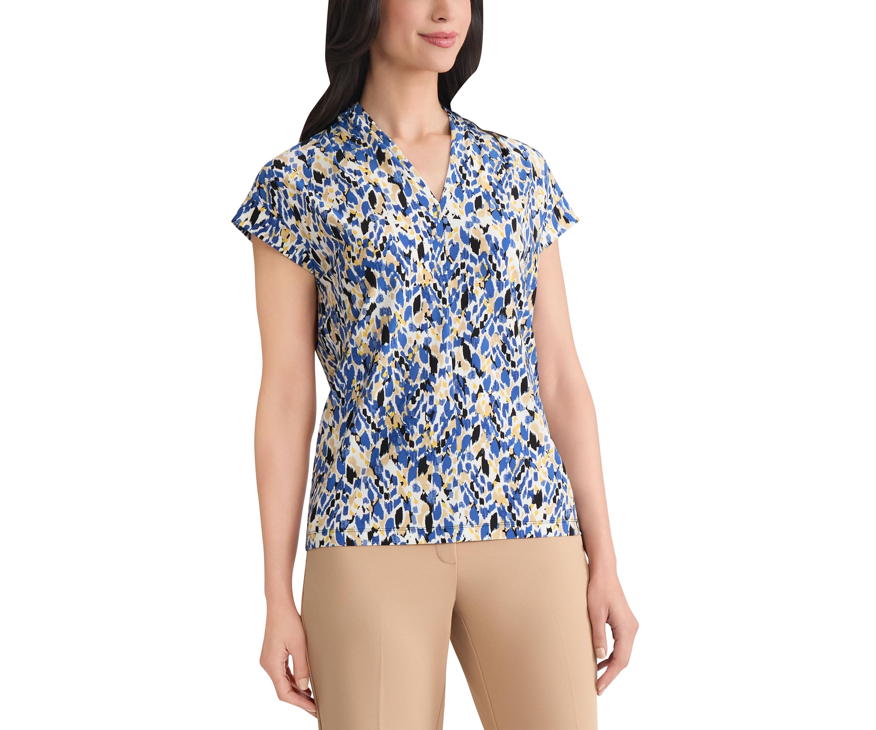 Petite Multi Print Knit Top 
