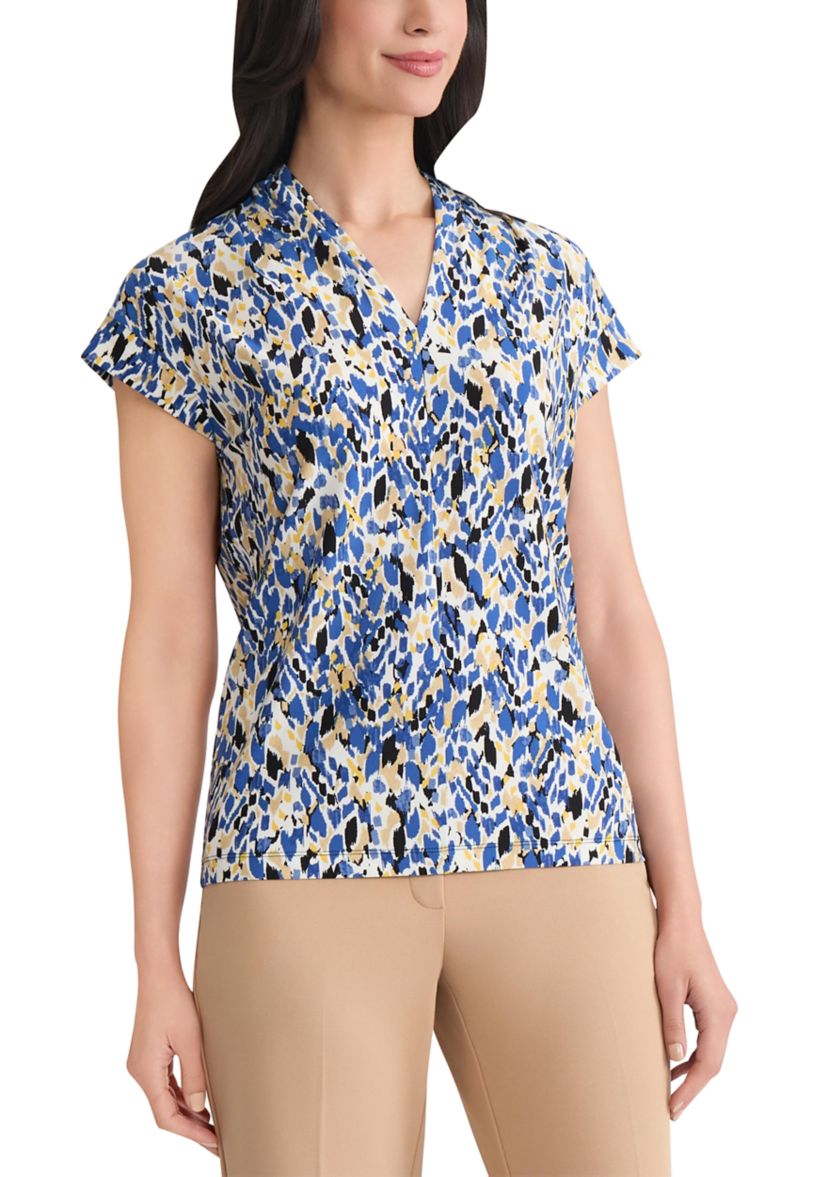 Petite Multi Print Knit Top 