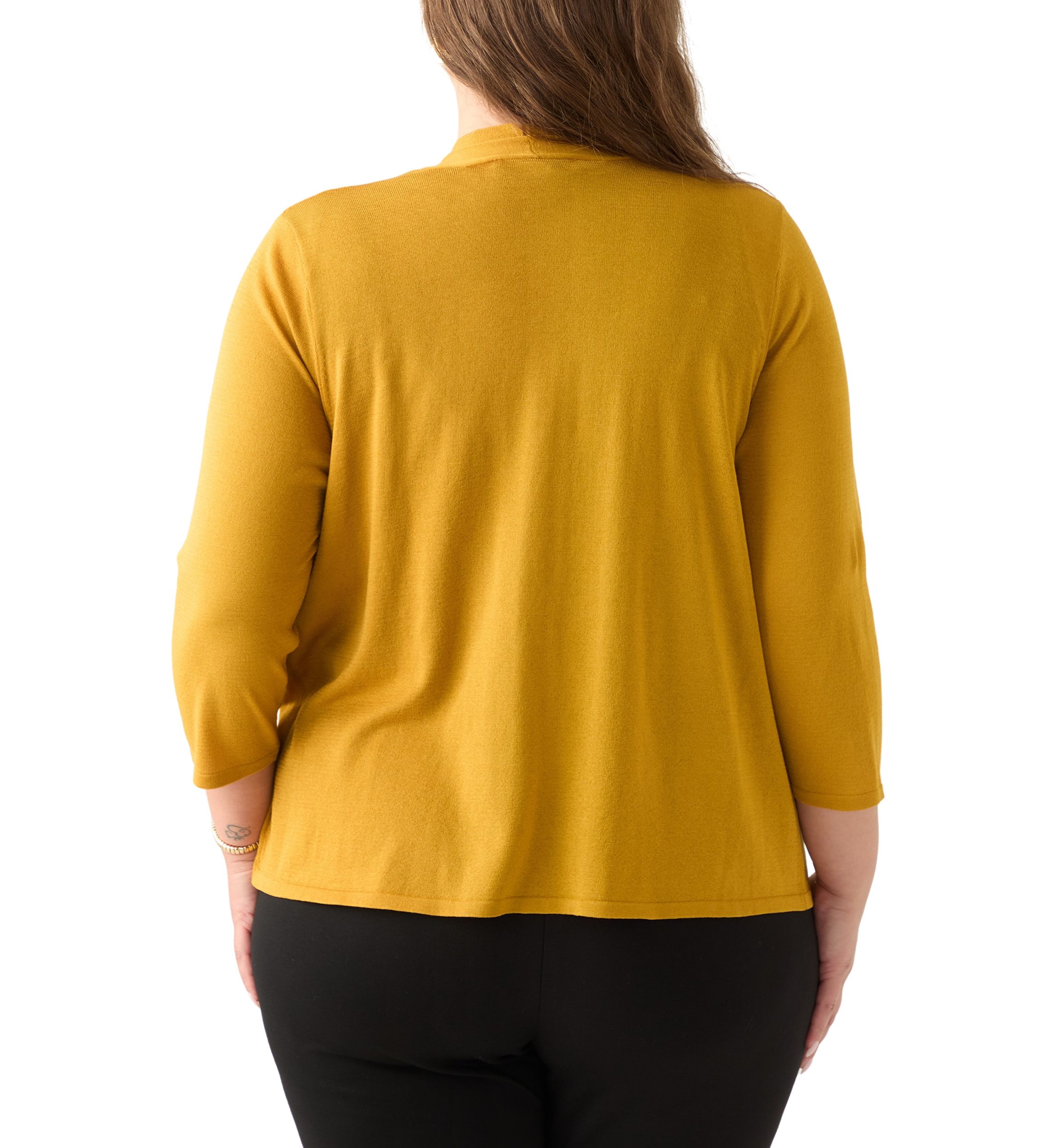 Plus Size Self Edge A-Line Cardigan