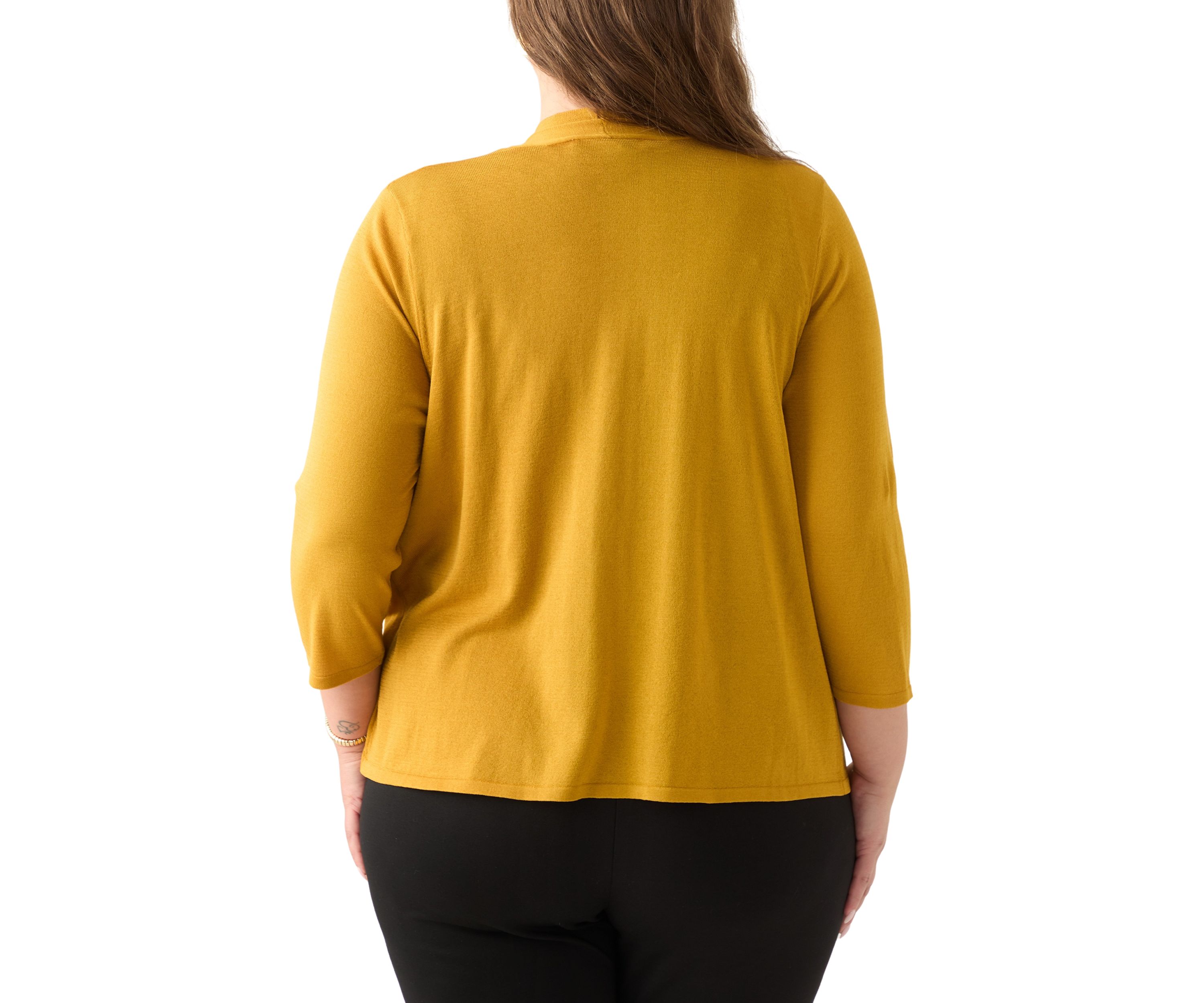 Plus Size Self Edge A-Line Cardigan