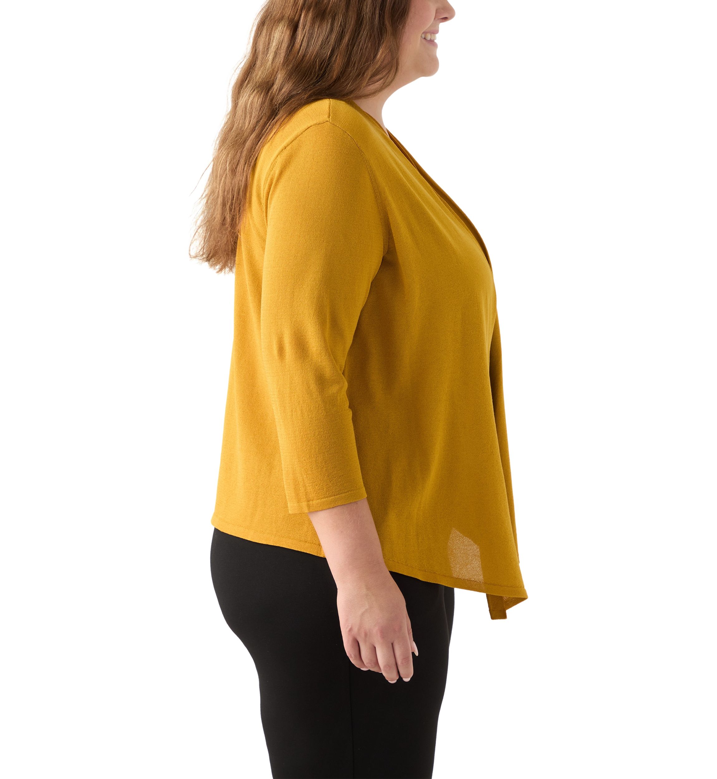 Plus Size Self Edge A-Line Cardigan