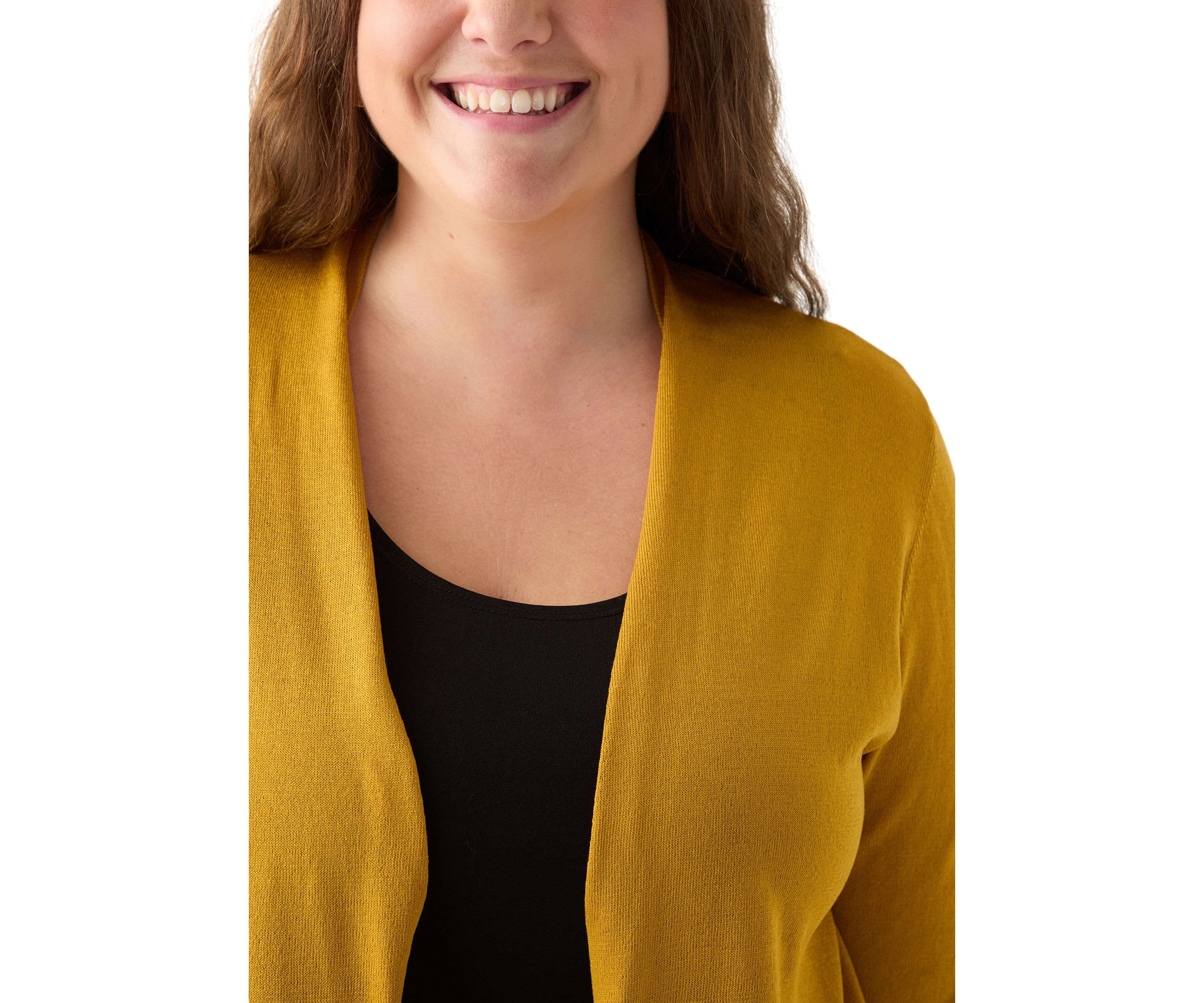 Plus Size Self Edge A-Line Cardigan