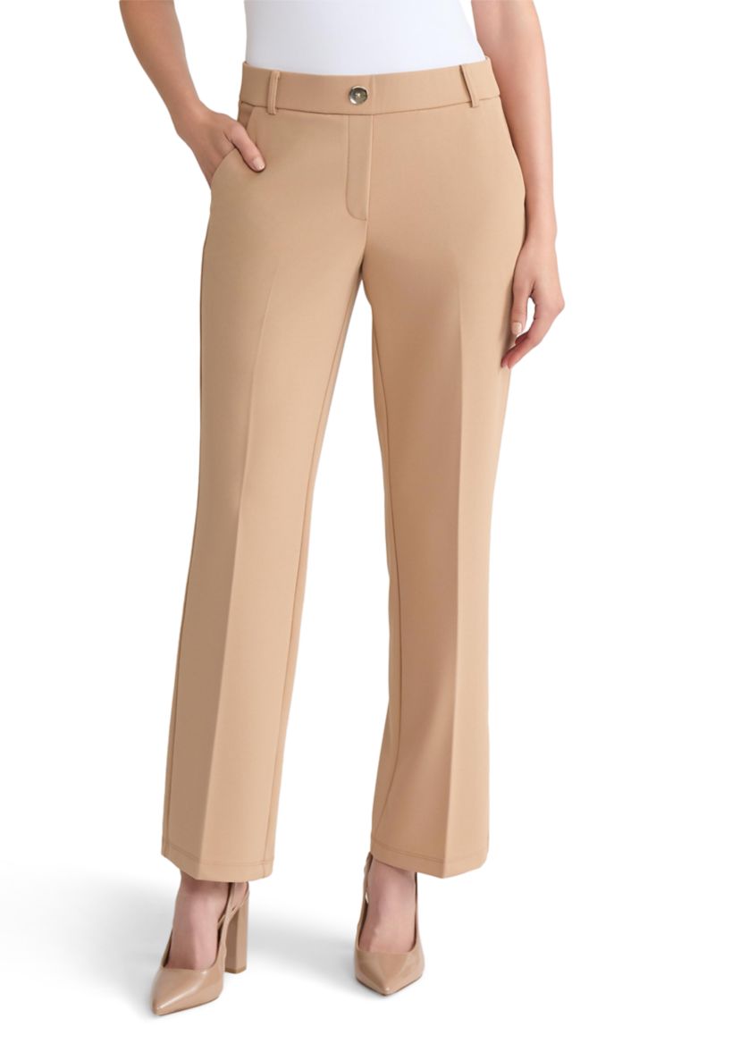 Womens Stretch Twill Pull On Trouser Leg Pants