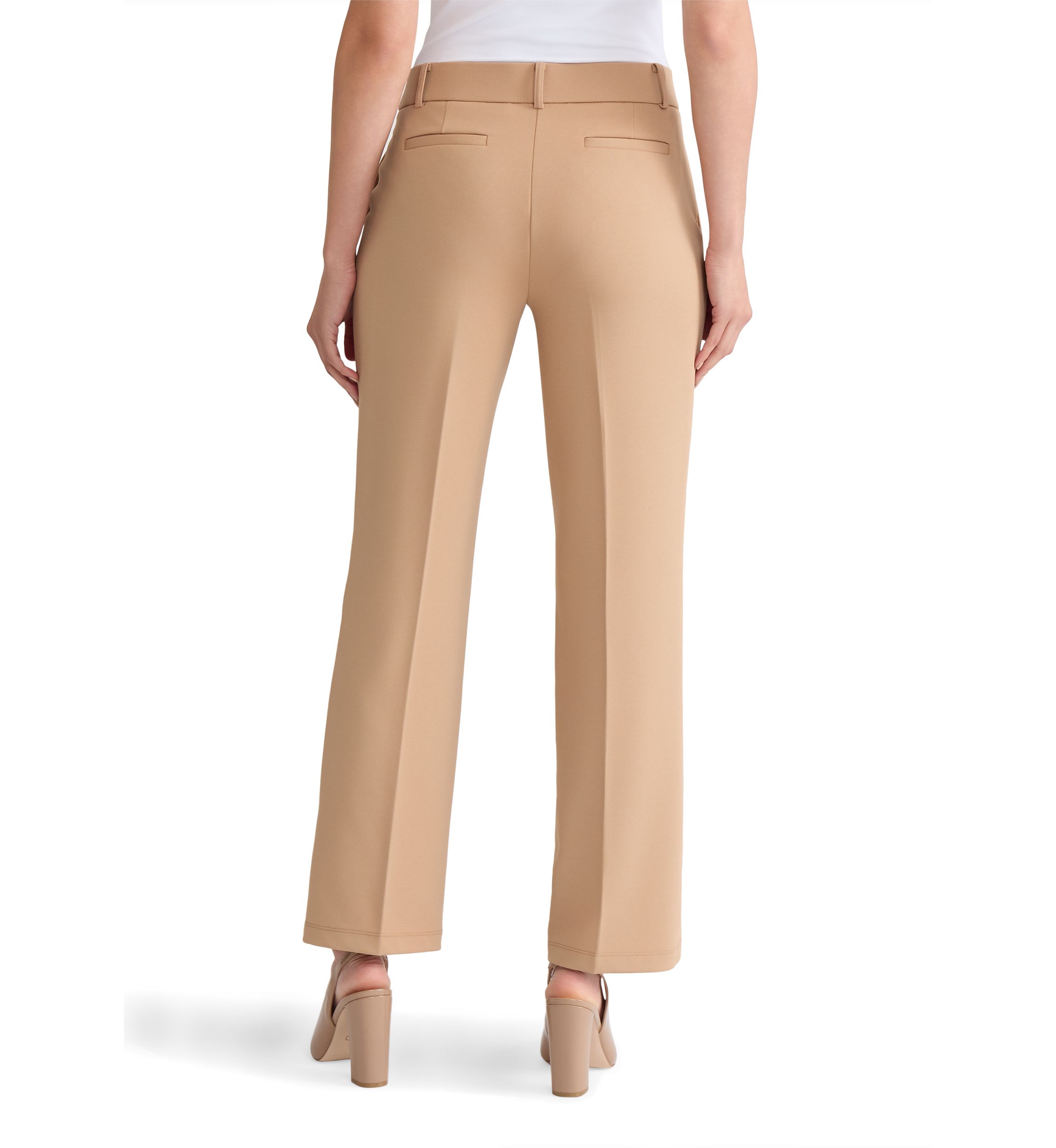 Womens Stretch Twill Pull On Trouser Leg Pants