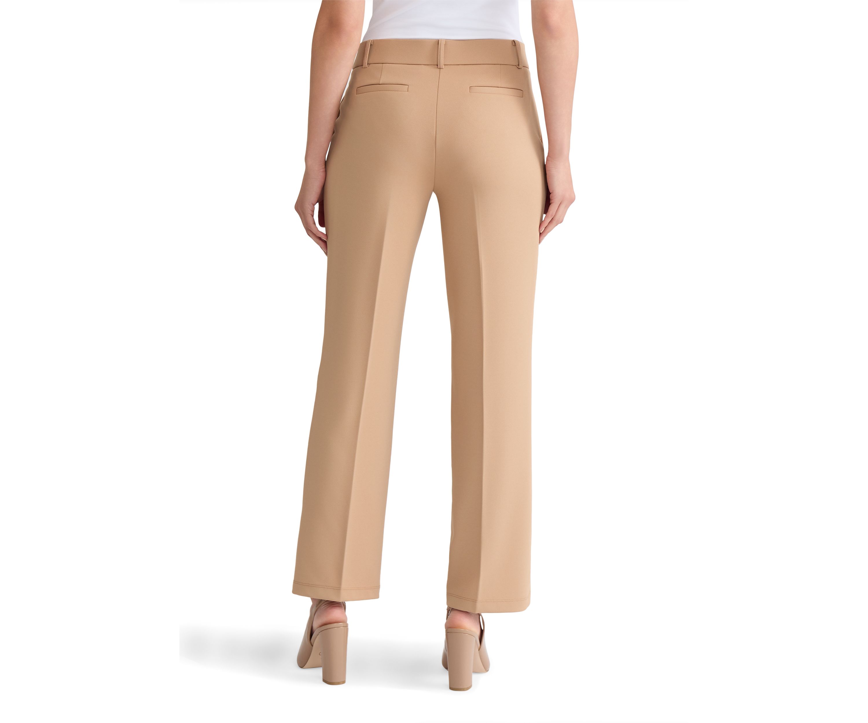 Womens Stretch Twill Pull On Trouser Leg Pants