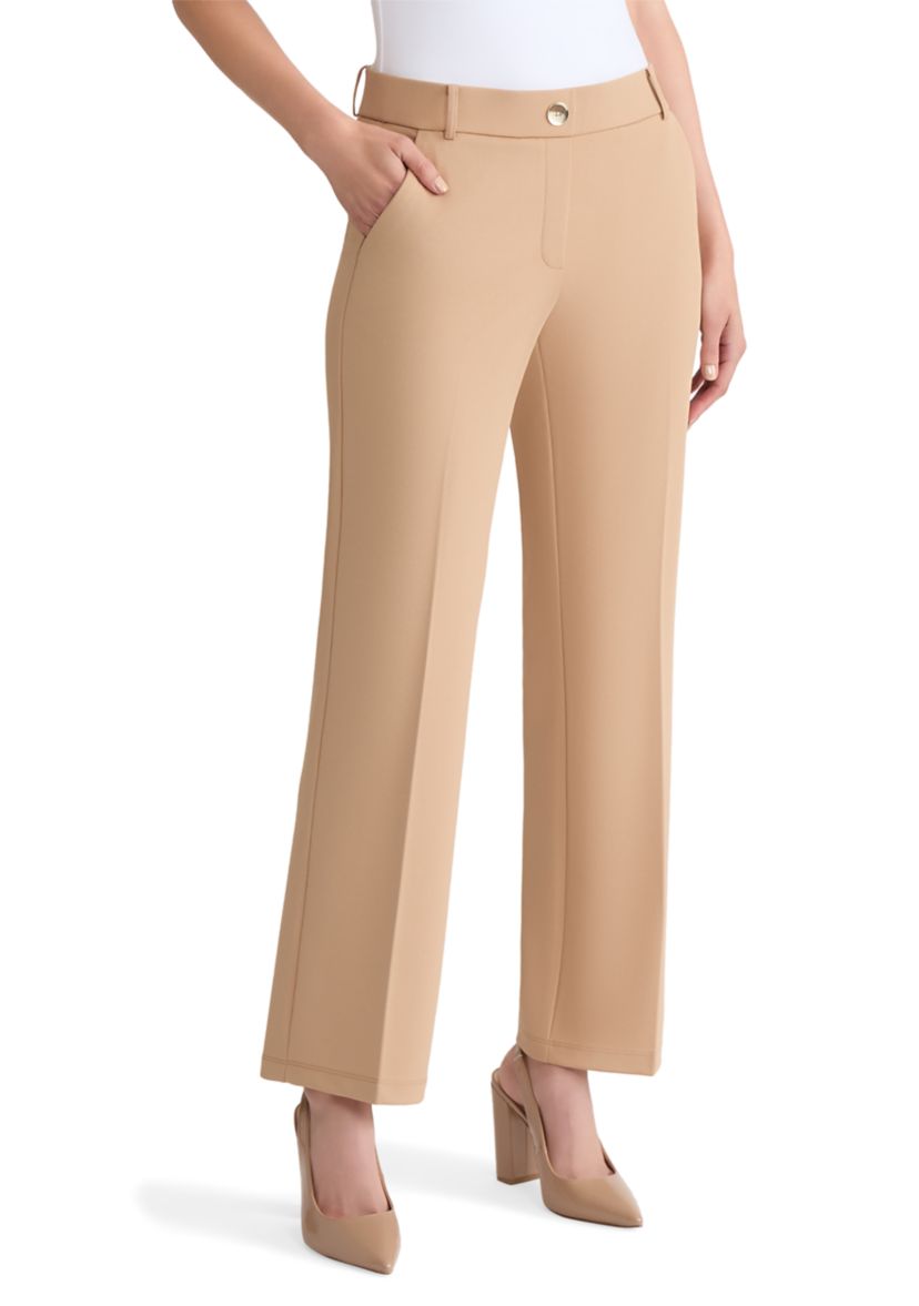 Womens Stretch Twill Pull On Trouser Leg Pants