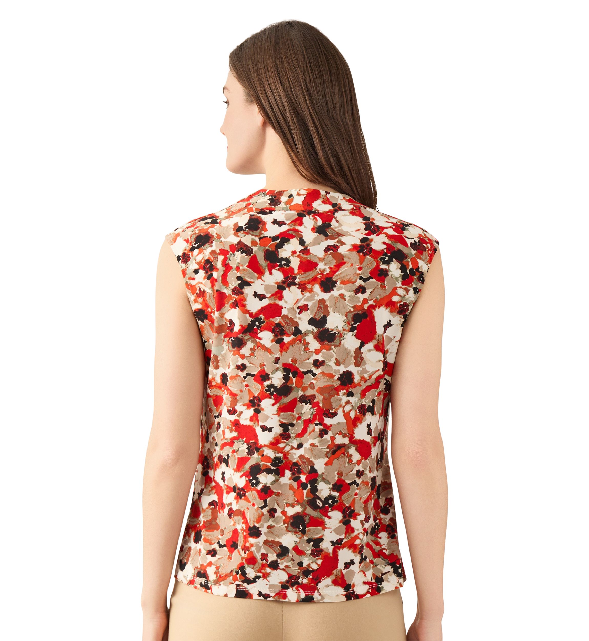 Womens Cap Sleeve Cowl Neck Top 
