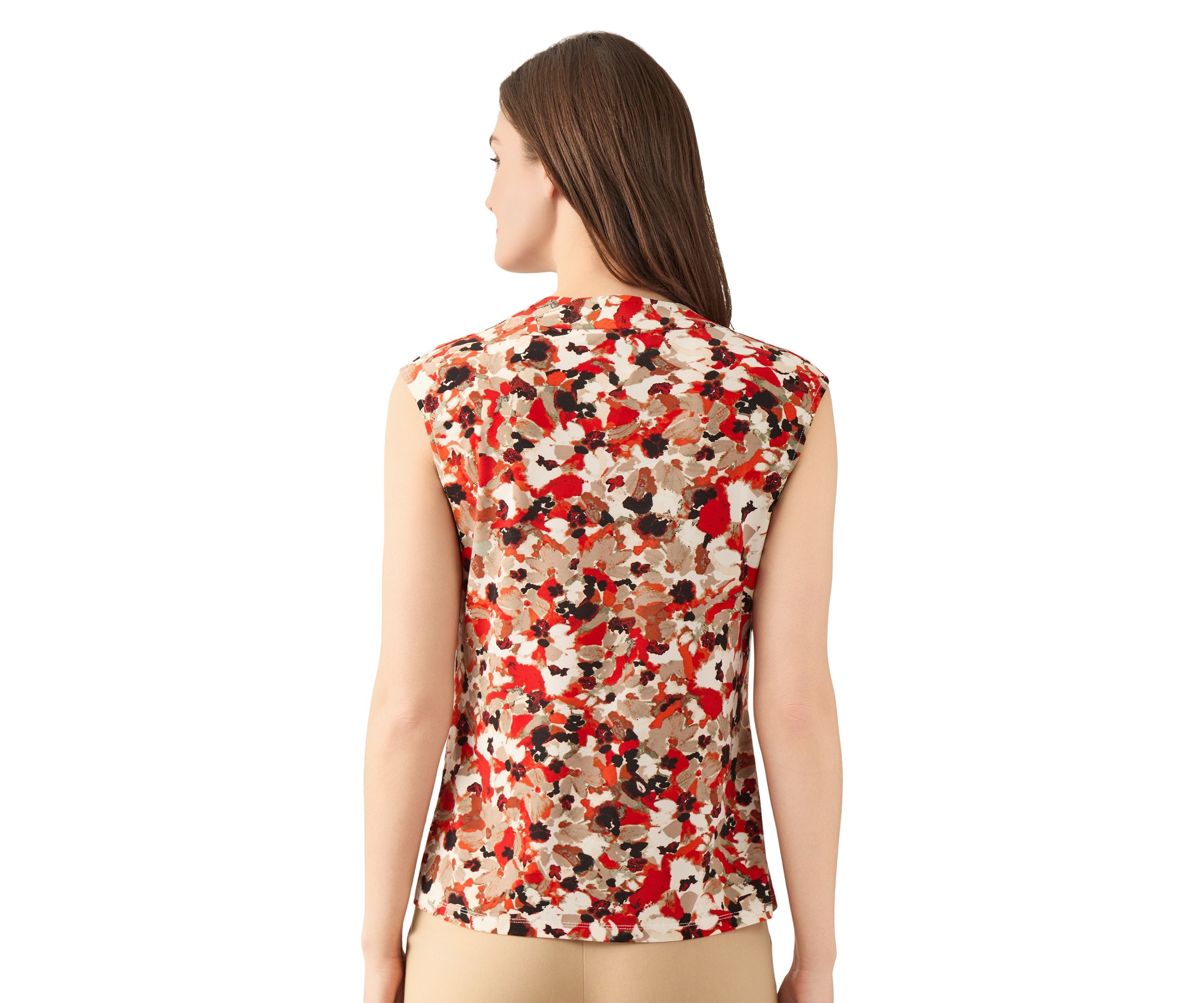 Womens Cap Sleeve Cowl Neck Top 