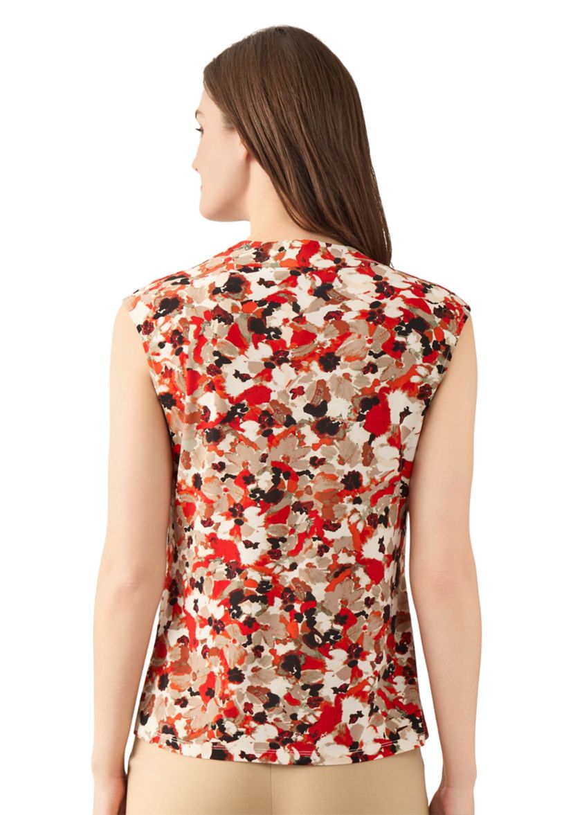 Womens Cap Sleeve Cowl Neck Top 