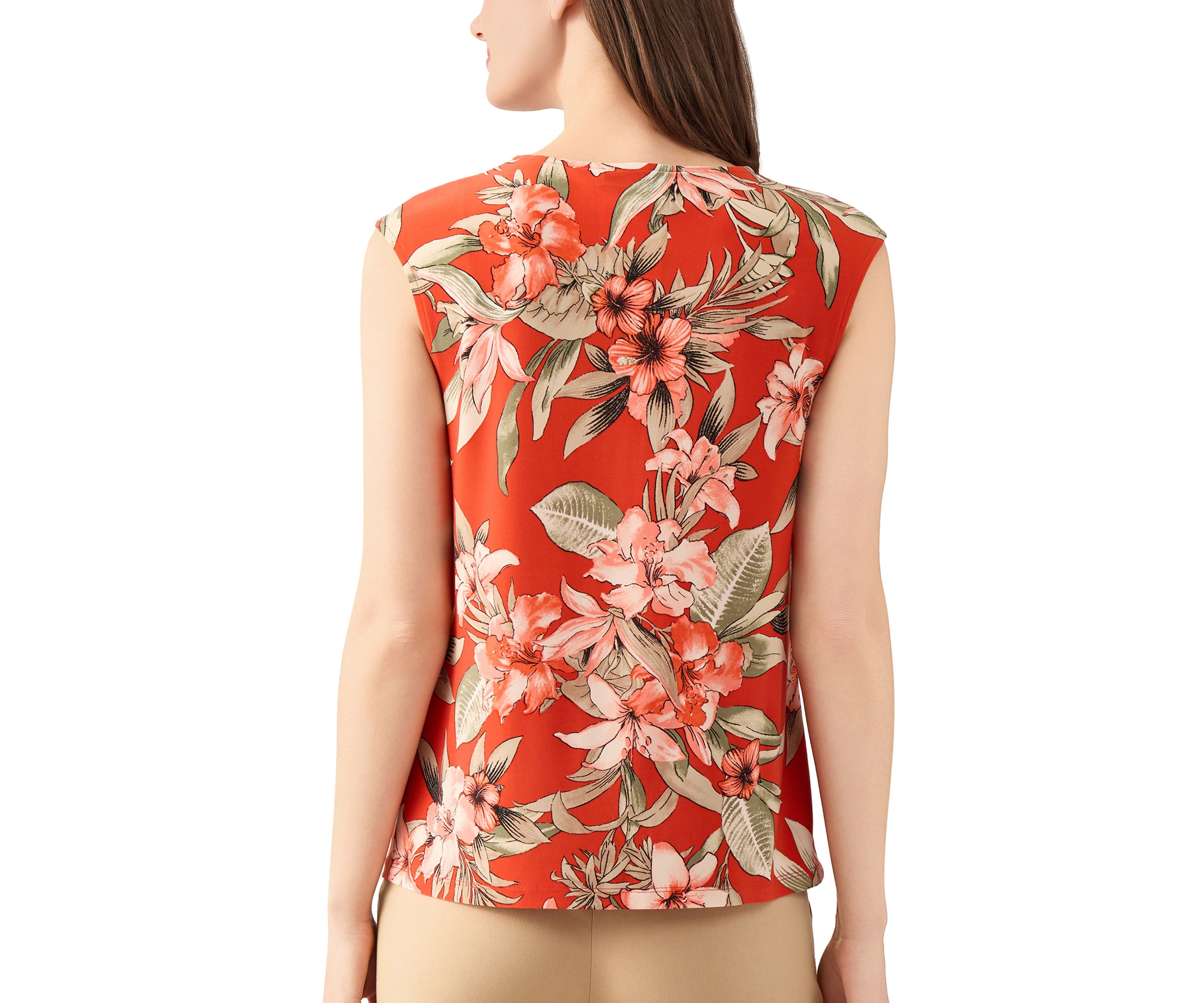 Womens Sleeveless Keyhole Top 
