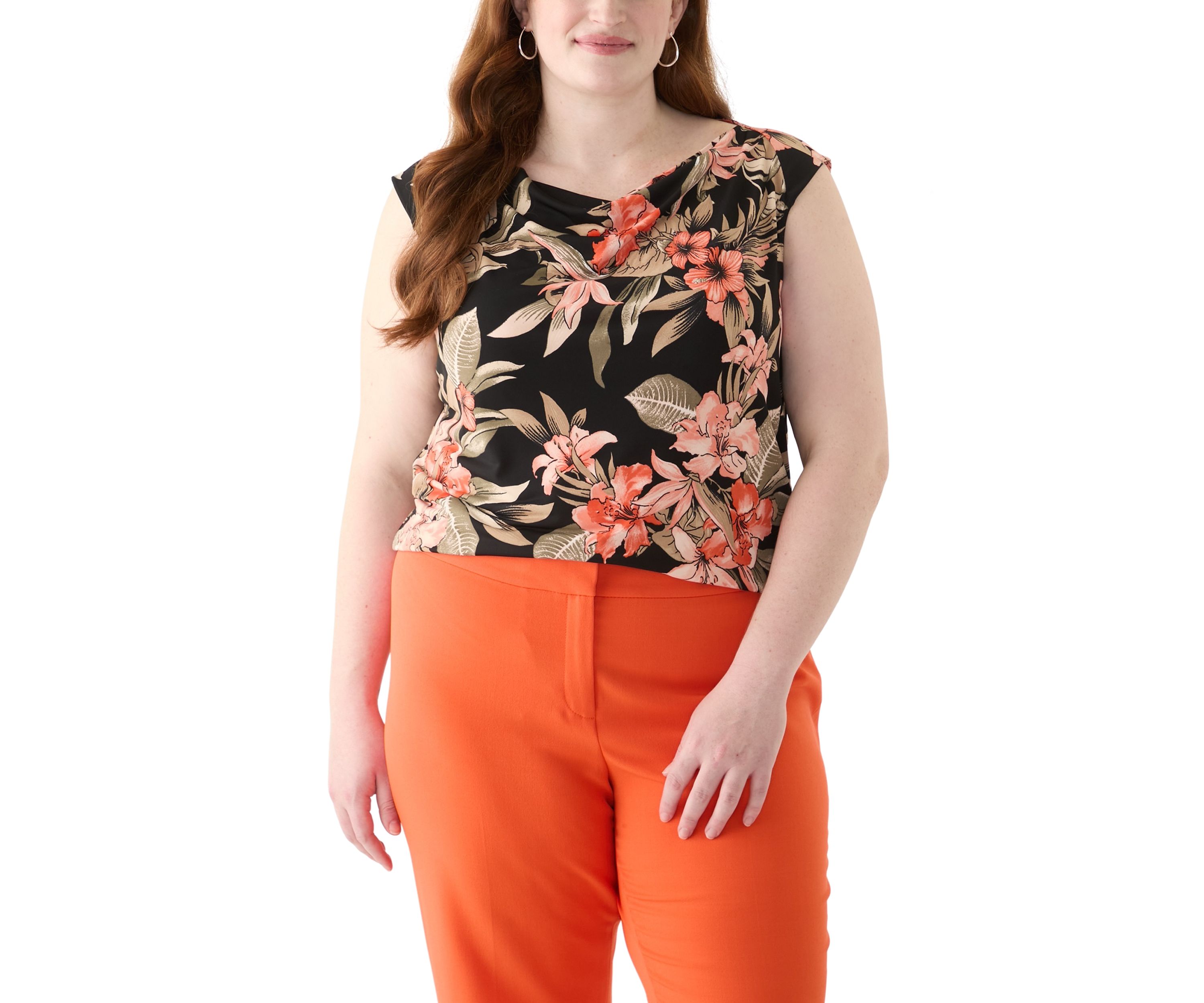 Plus Size Mixed Media Top