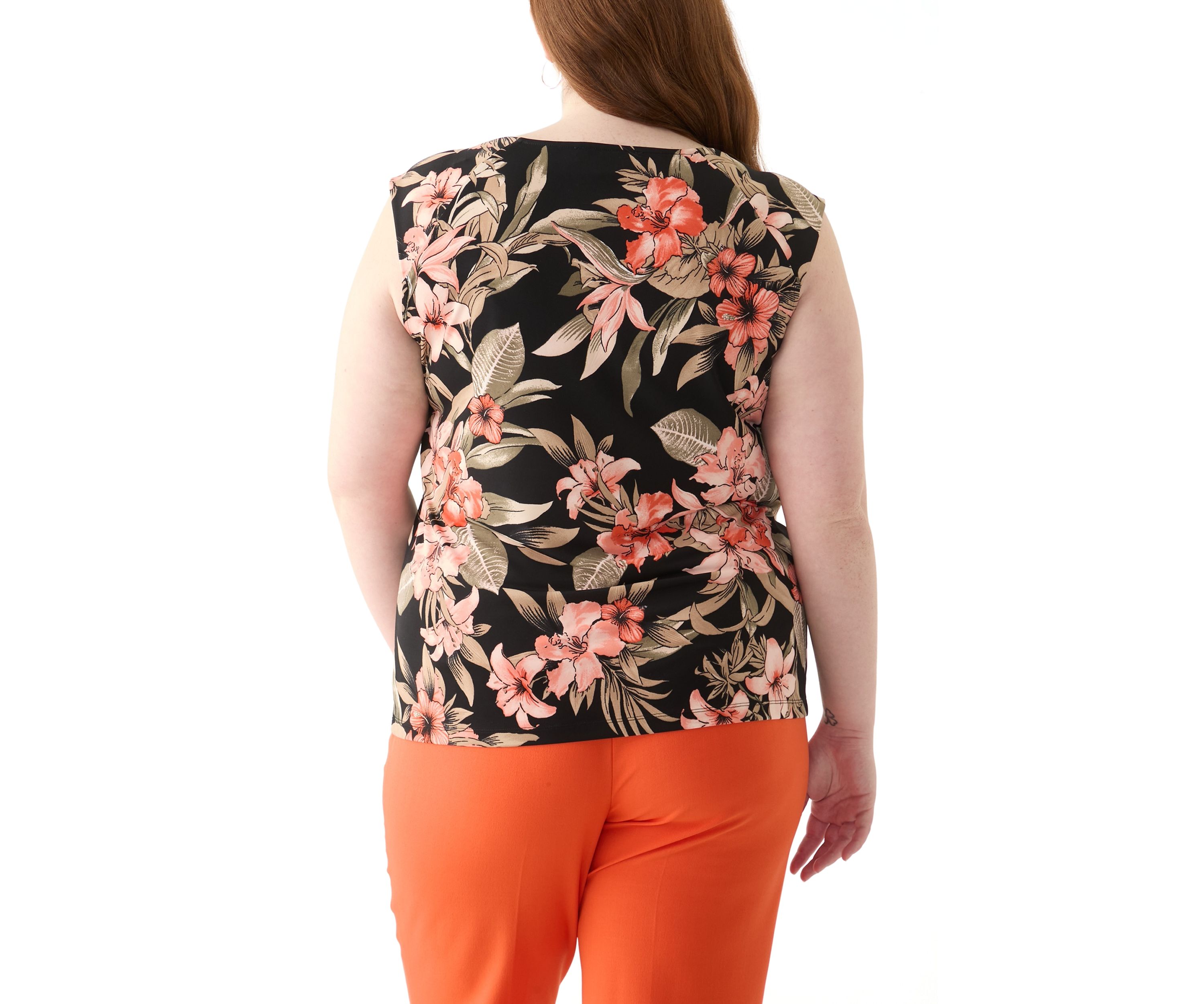 Plus Size Mixed Media Top