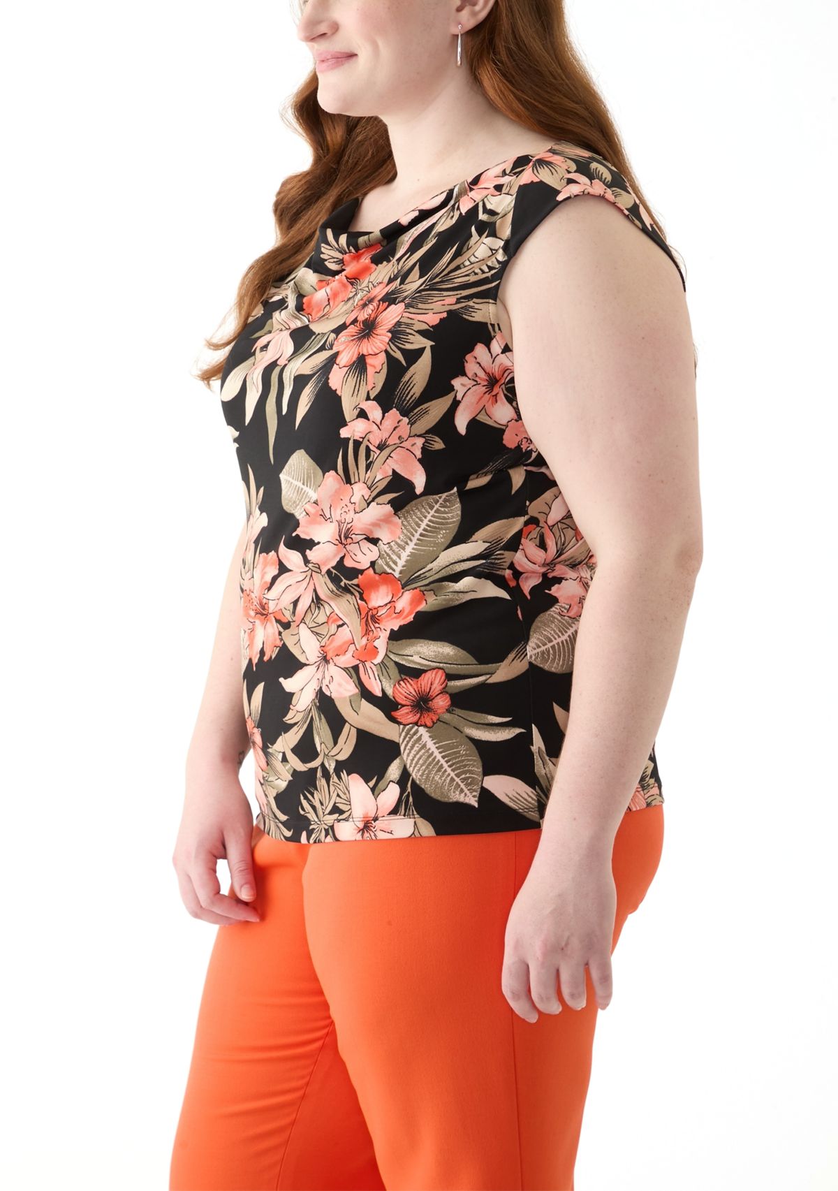 Plus Size Mixed Media Top