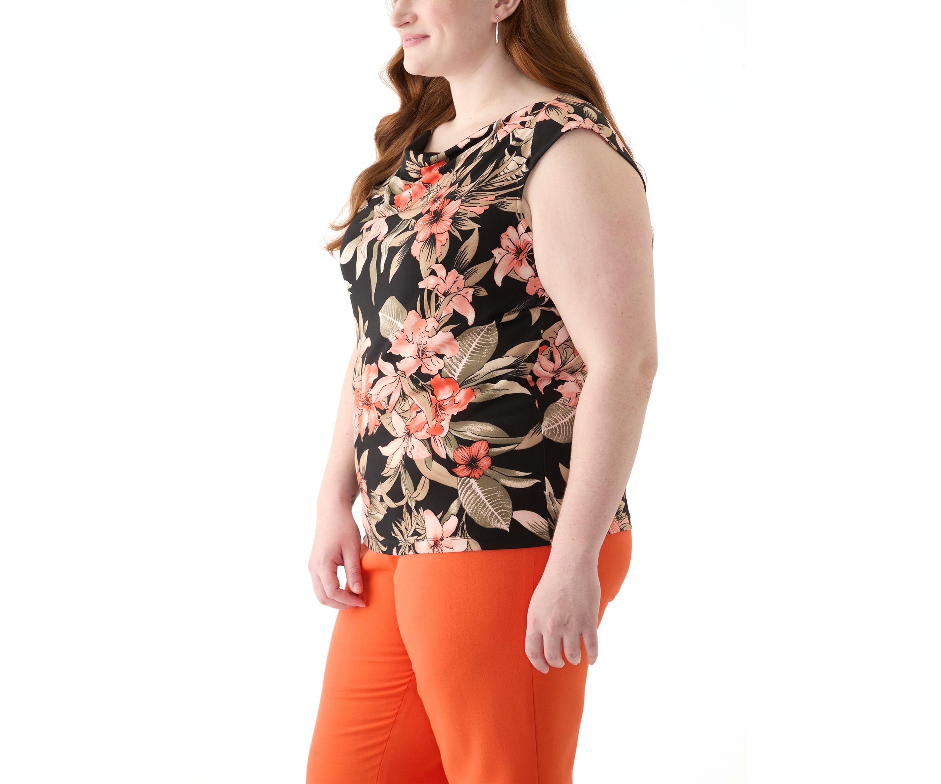 Plus Size Mixed Media Top