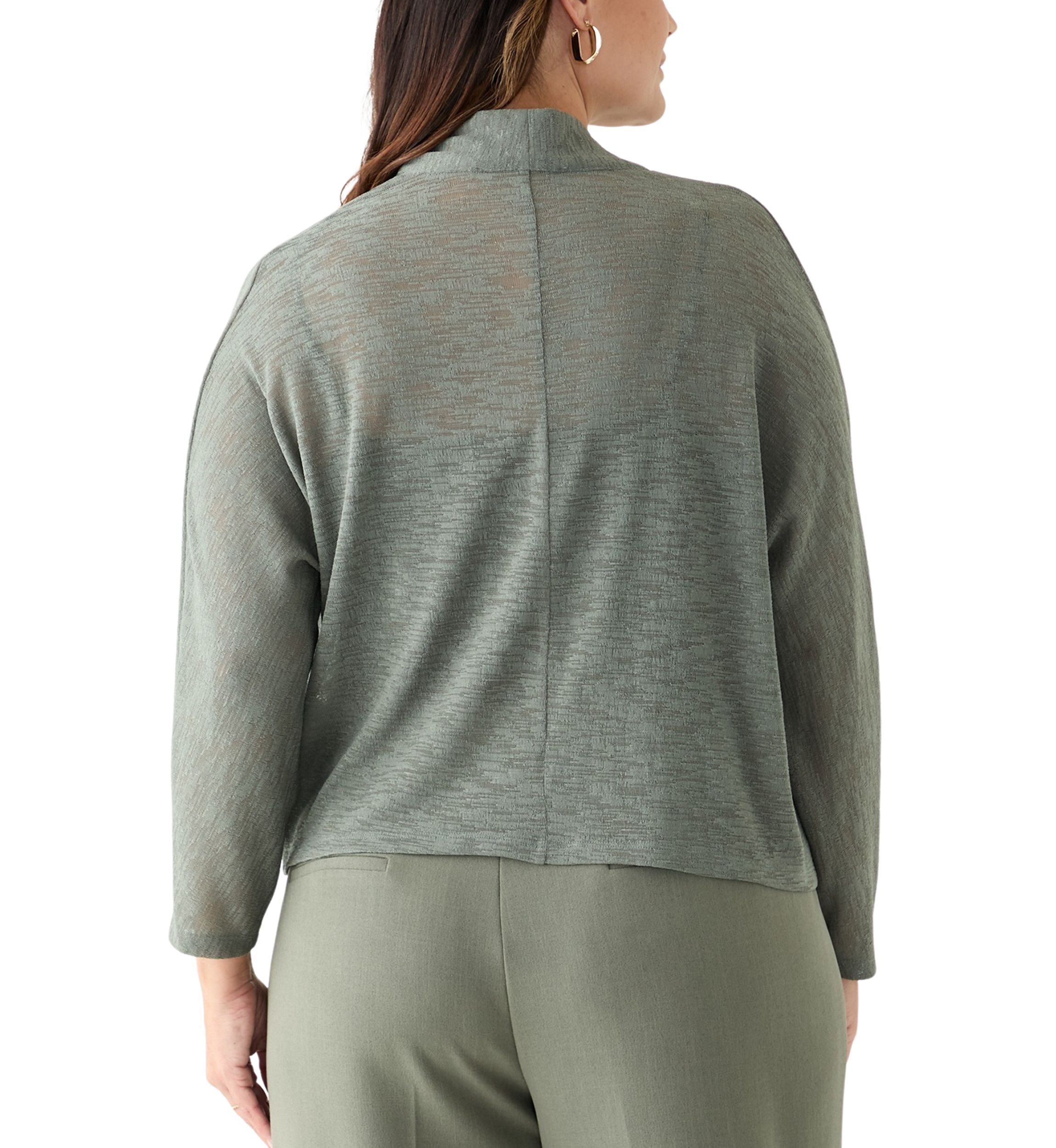 Plus Size Onion Skin Dolman Sleeve Cardigan 
