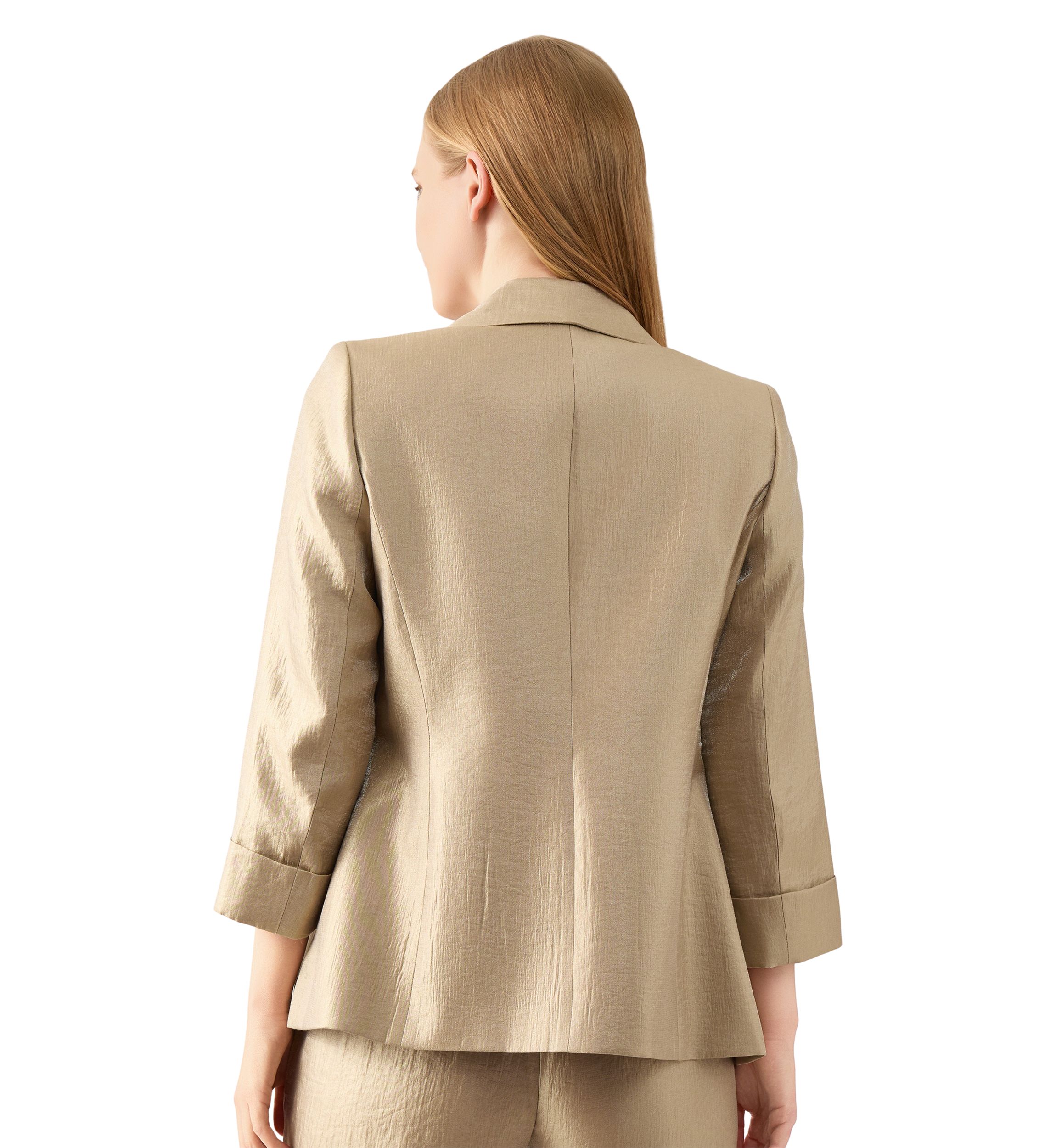 Womens Drake Neck Shimmer Twill Topper