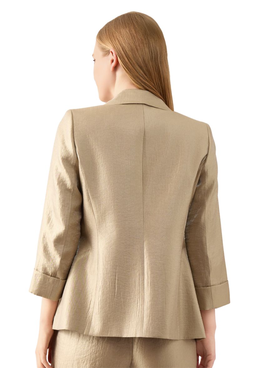 Womens Drake Neck Shimmer Twill Topper