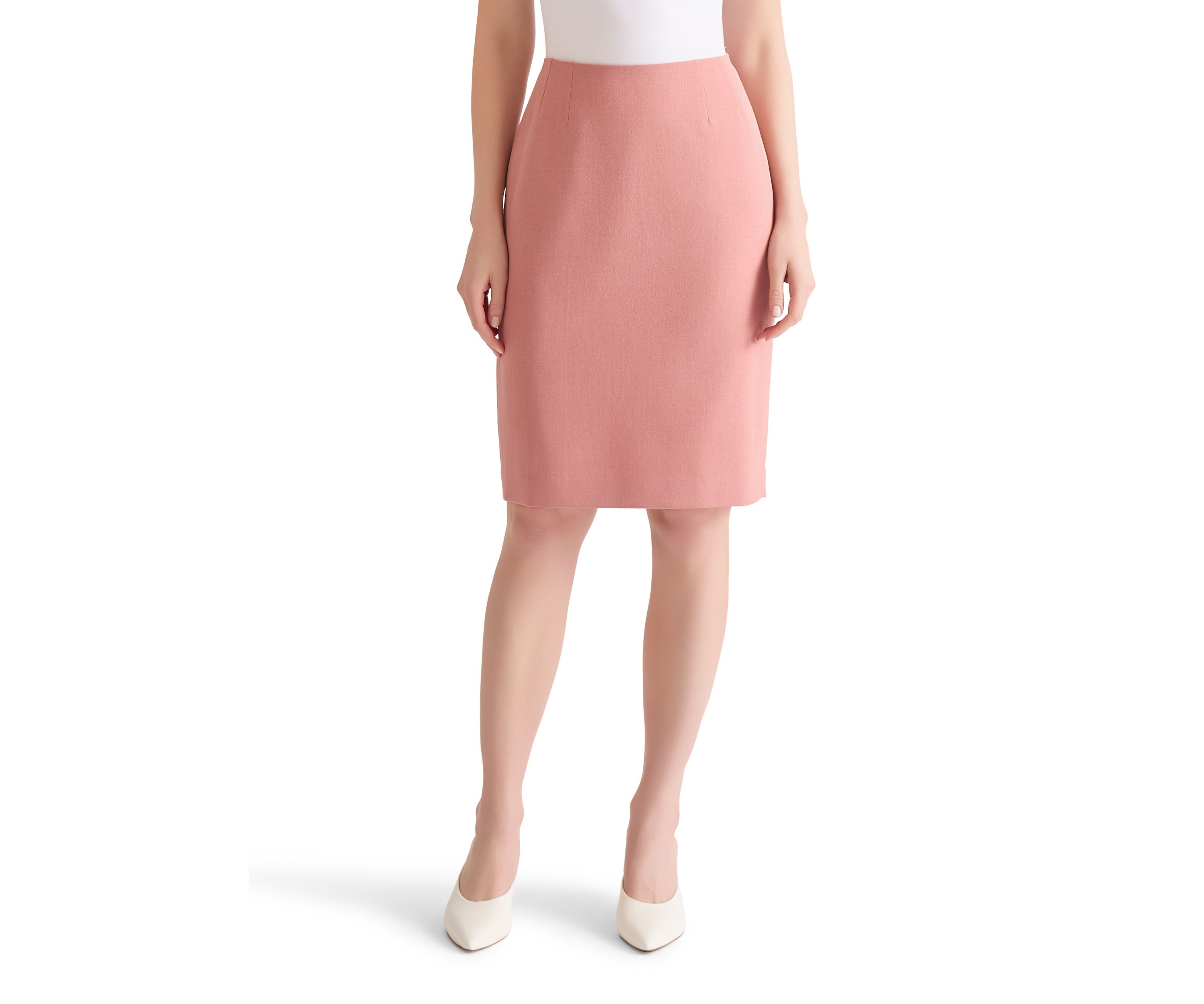 Womens Stretch Crepe Slim Skirt