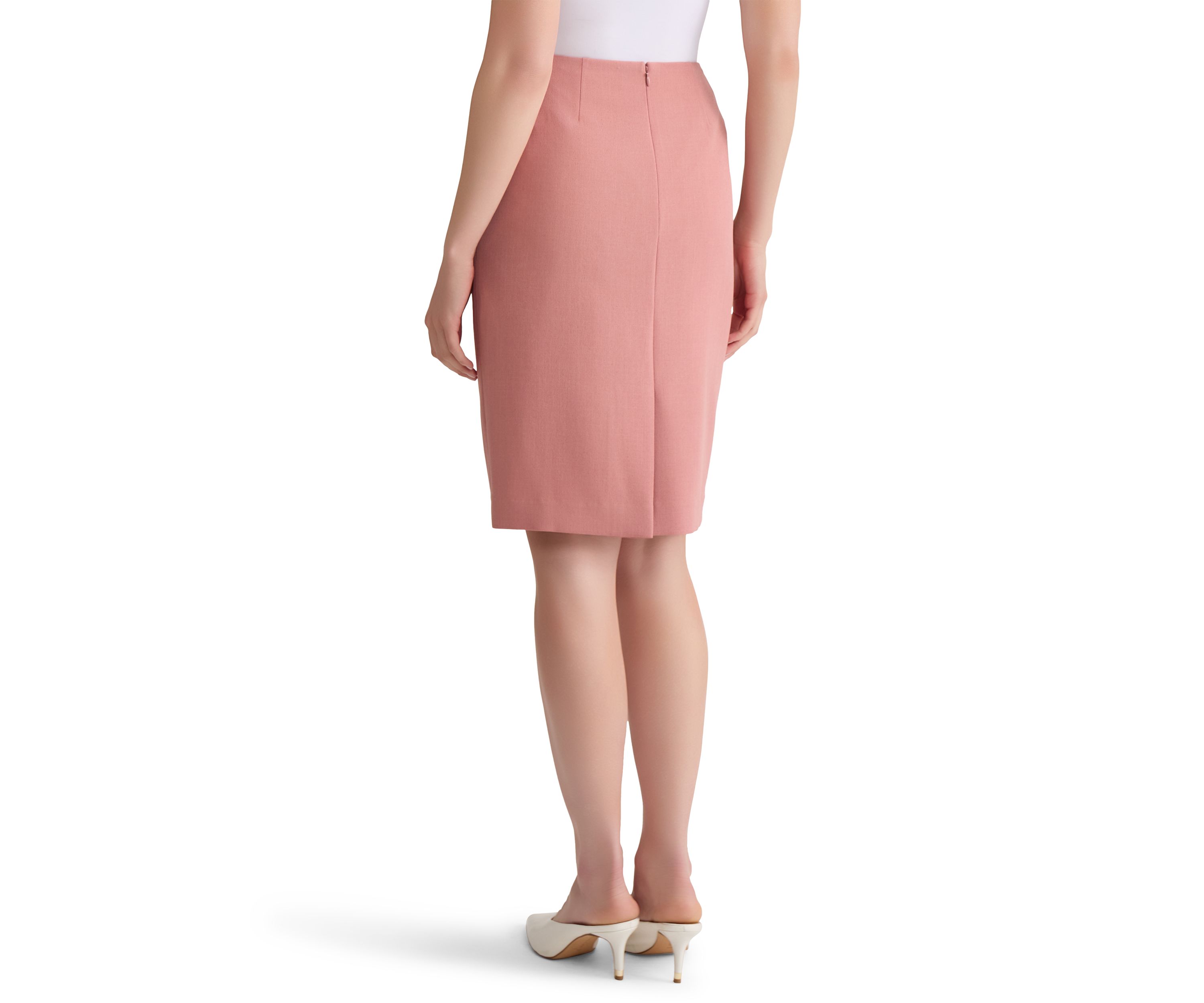 Womens Stretch Crepe Slim Skirt