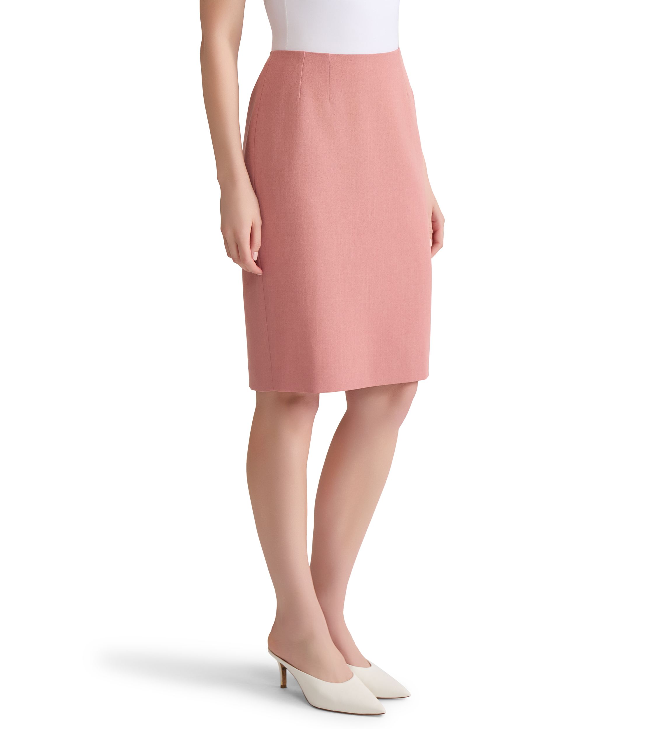 Womens Stretch Crepe Slim Skirt