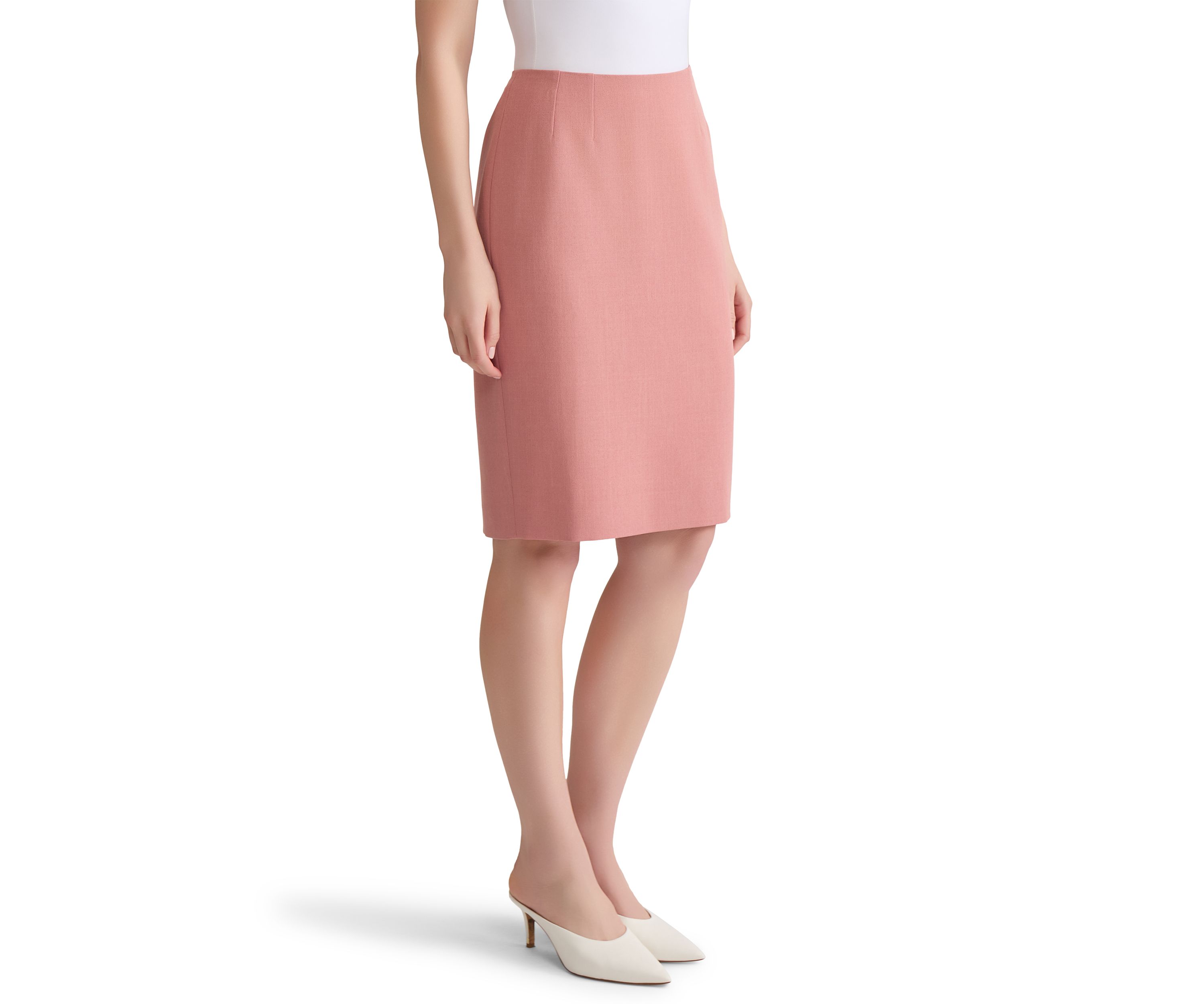 Womens Stretch Crepe Slim Skirt