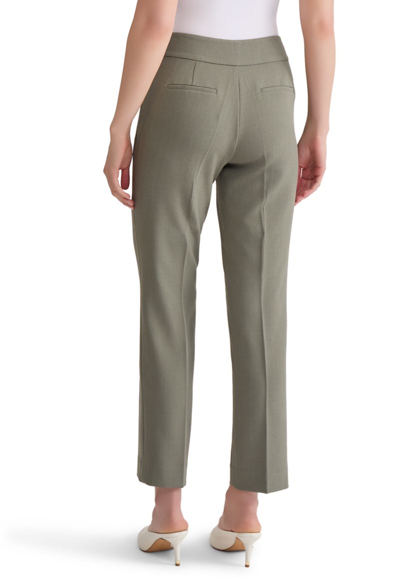 Womens Stretch Crepe Slim Leg Pants