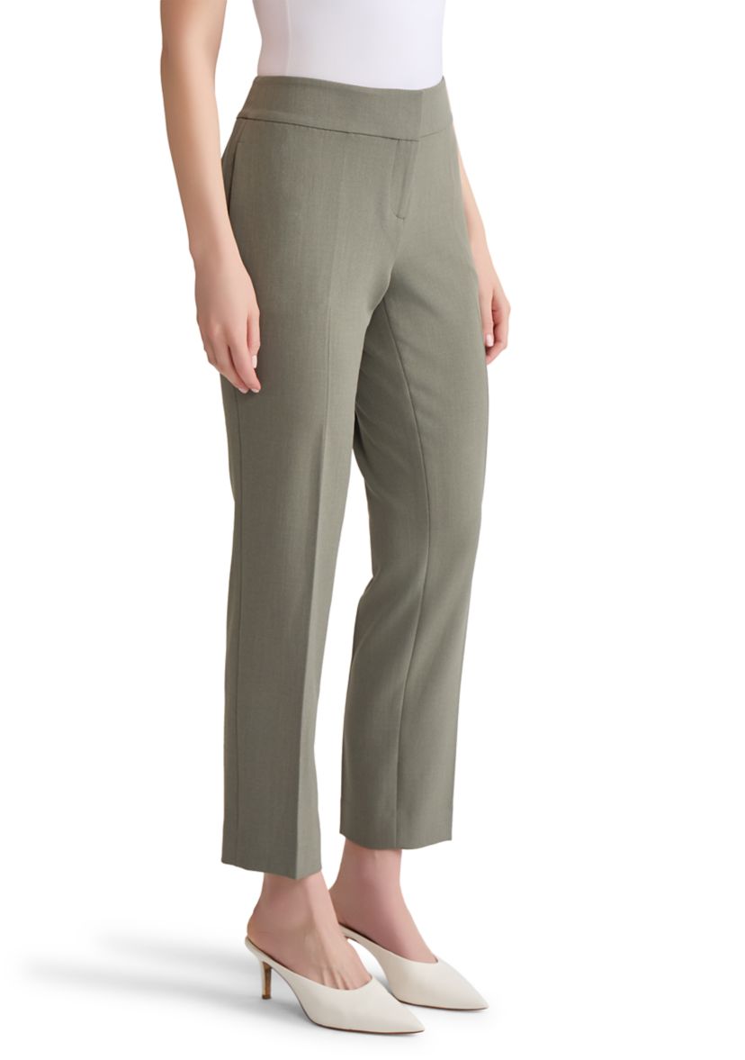 Womens Stretch Crepe Slim Leg Pants