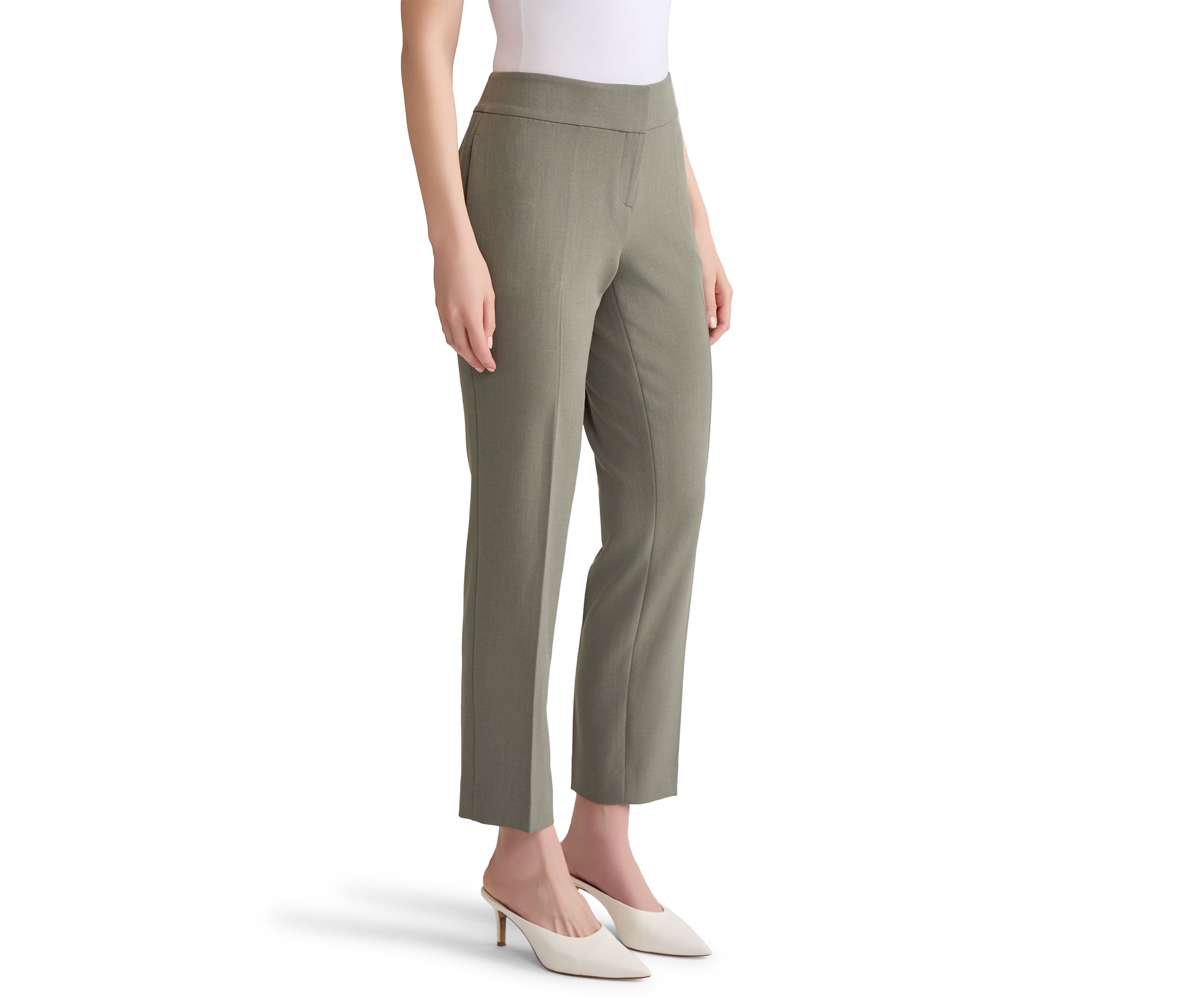 Petite Stretch Crepe Slim Leg Pants