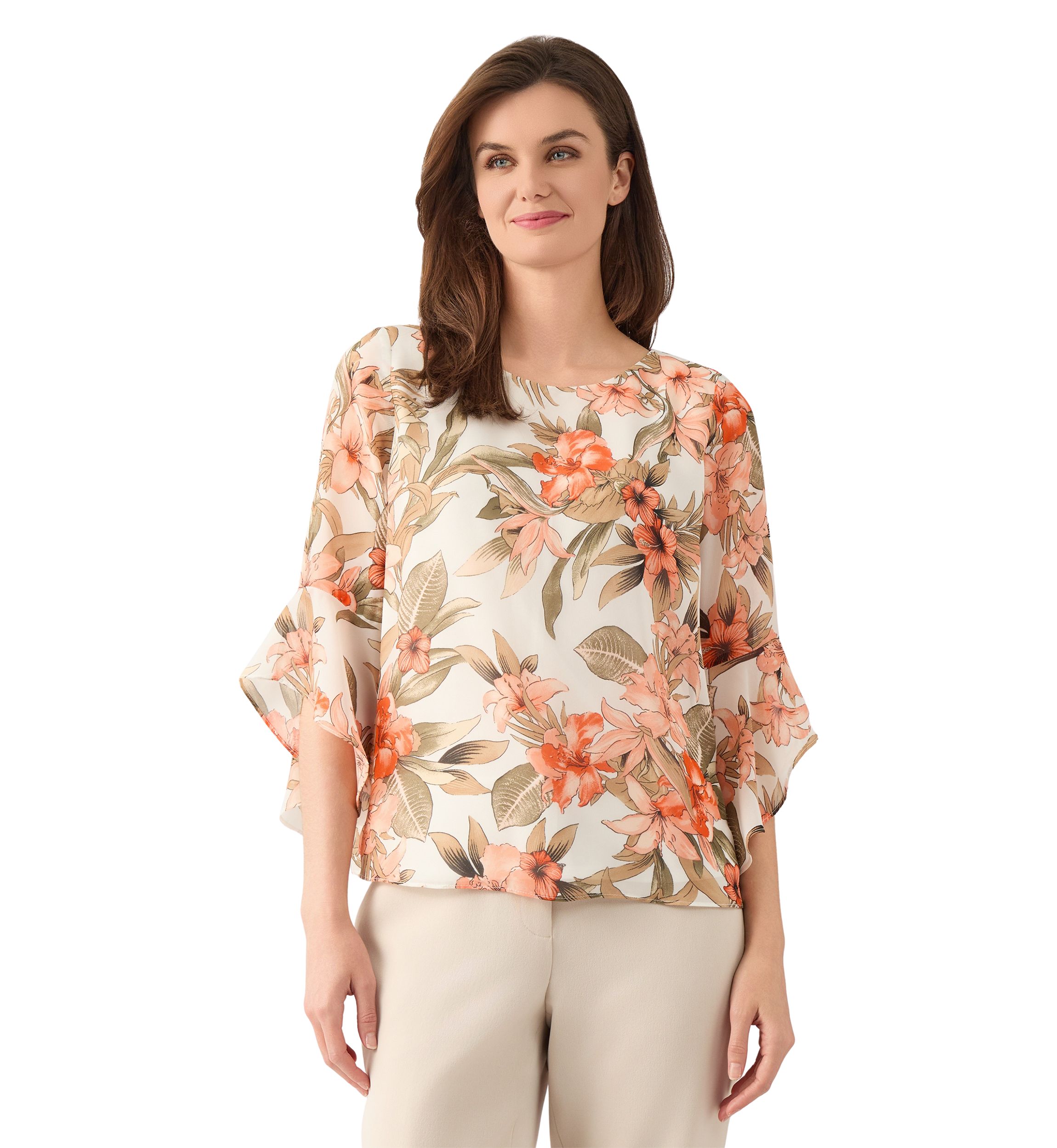 Womens Bell Sleeve Blouse