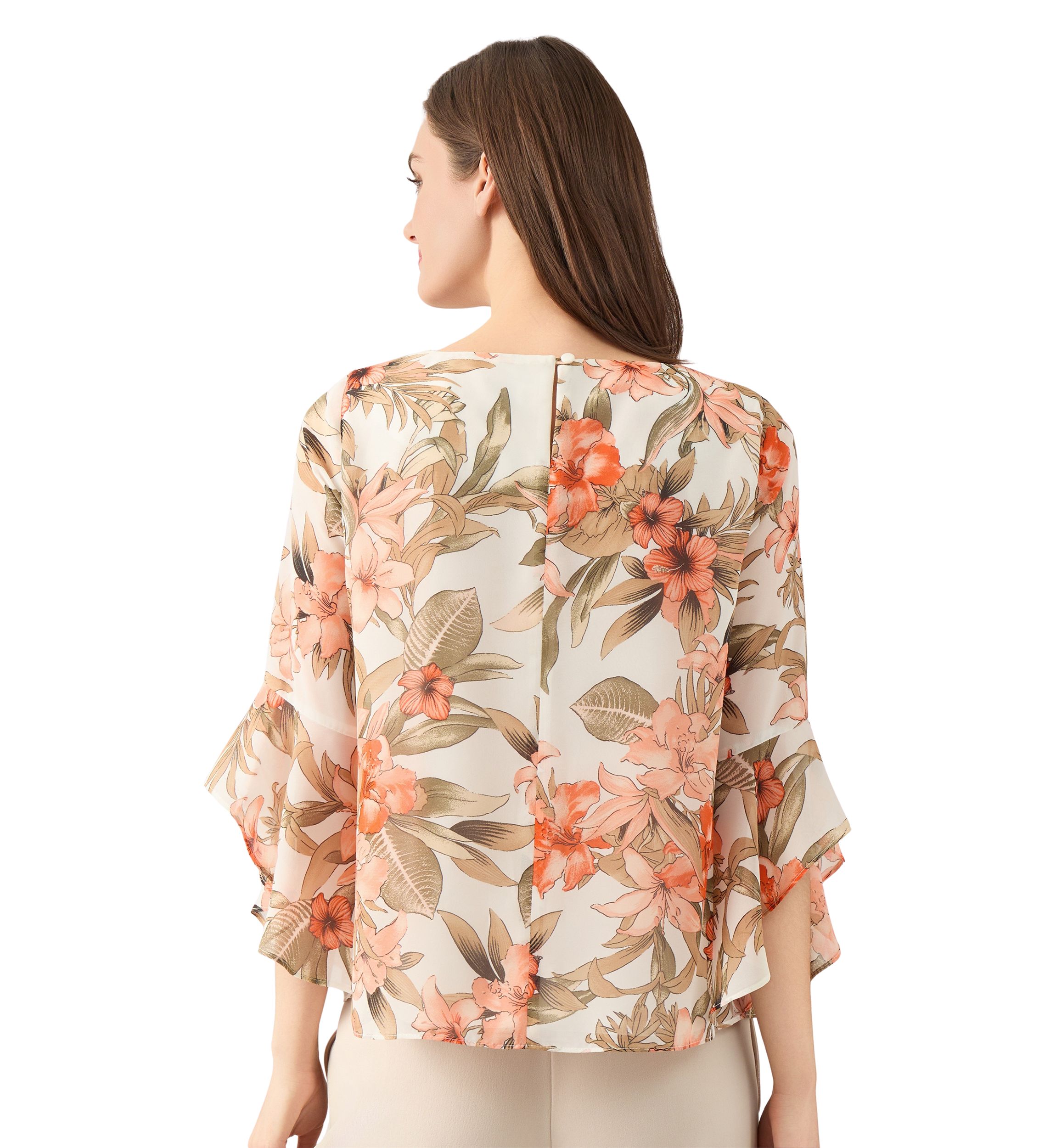 Womens Bell Sleeve Blouse