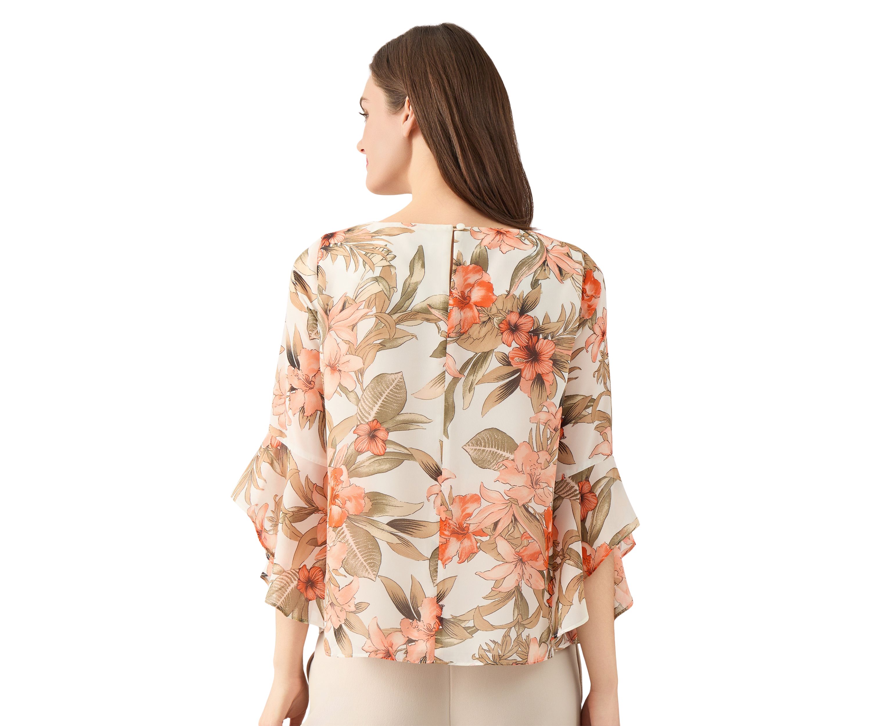 Womens Bell Sleeve Blouse