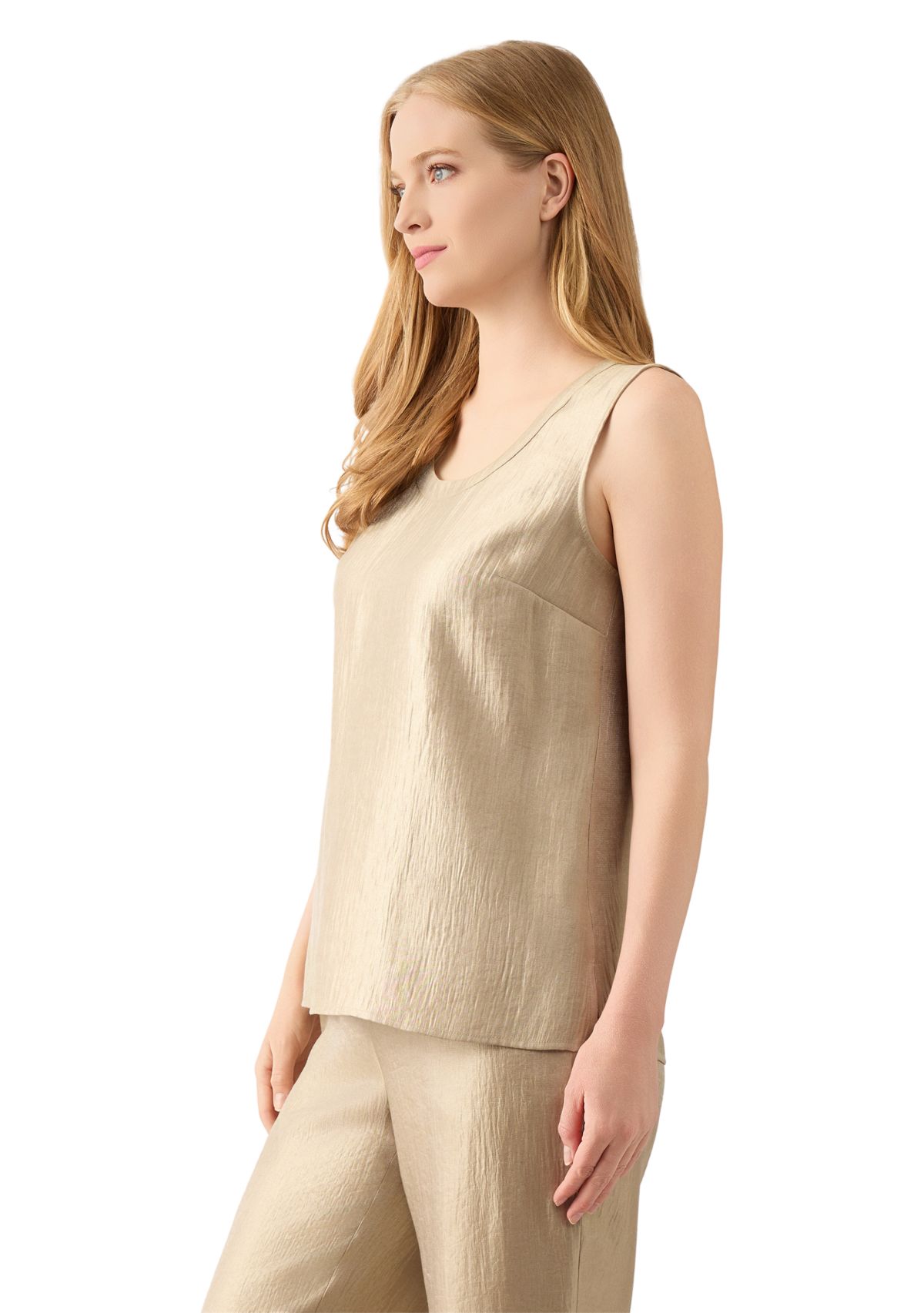 Womens Sleeveless Scoop Neck Tank Top