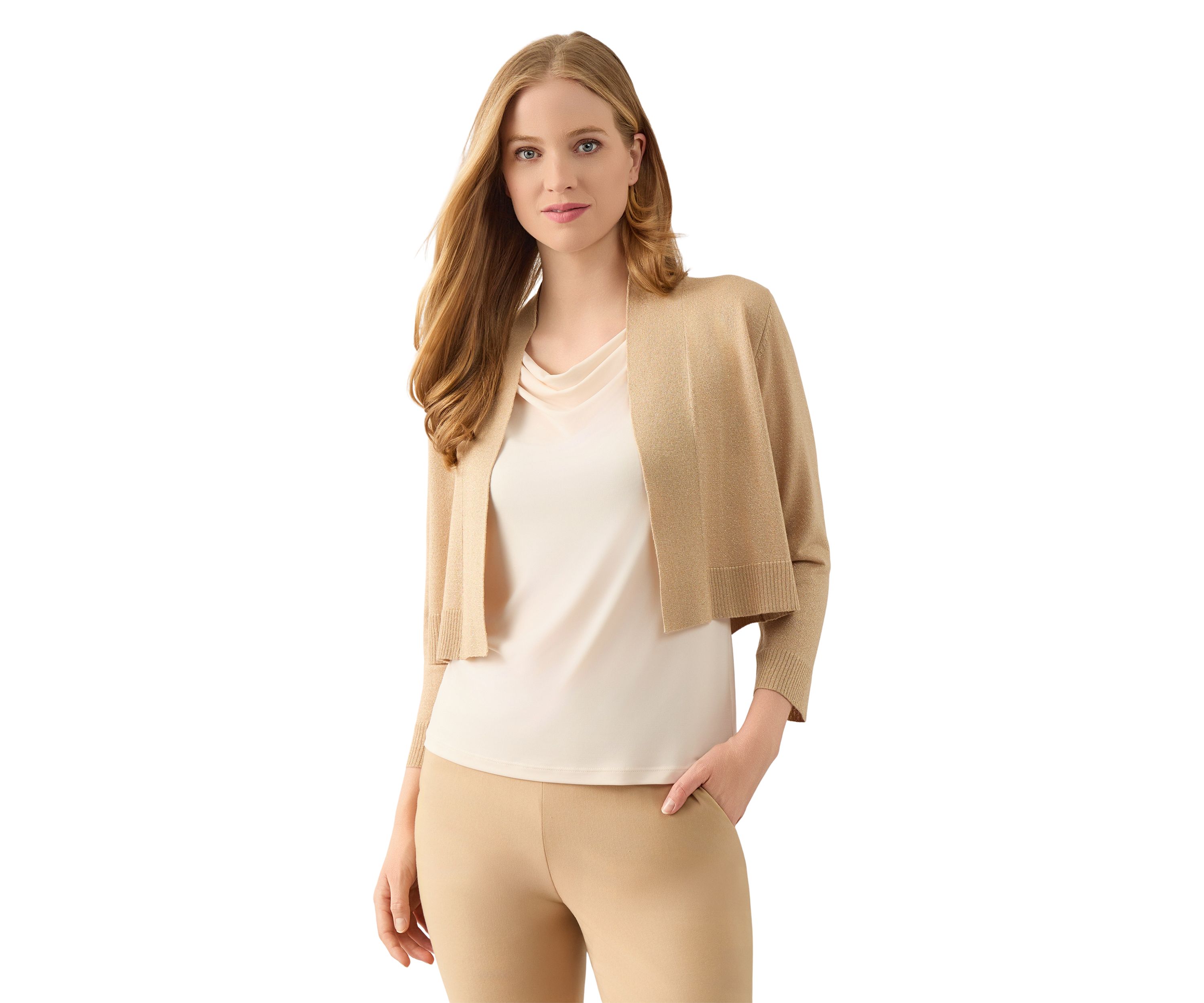 Womens Cropped Kissing Front Shrug