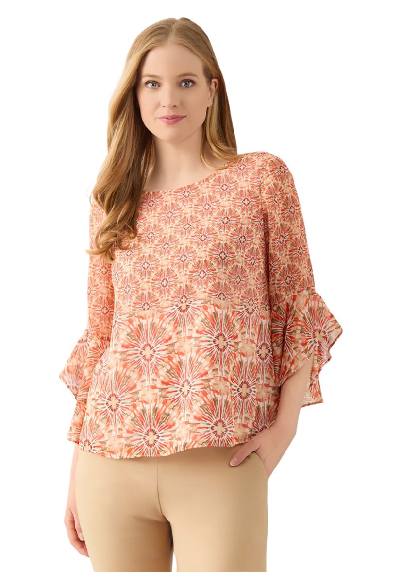 Womens Ruffle Sleeve Blouse