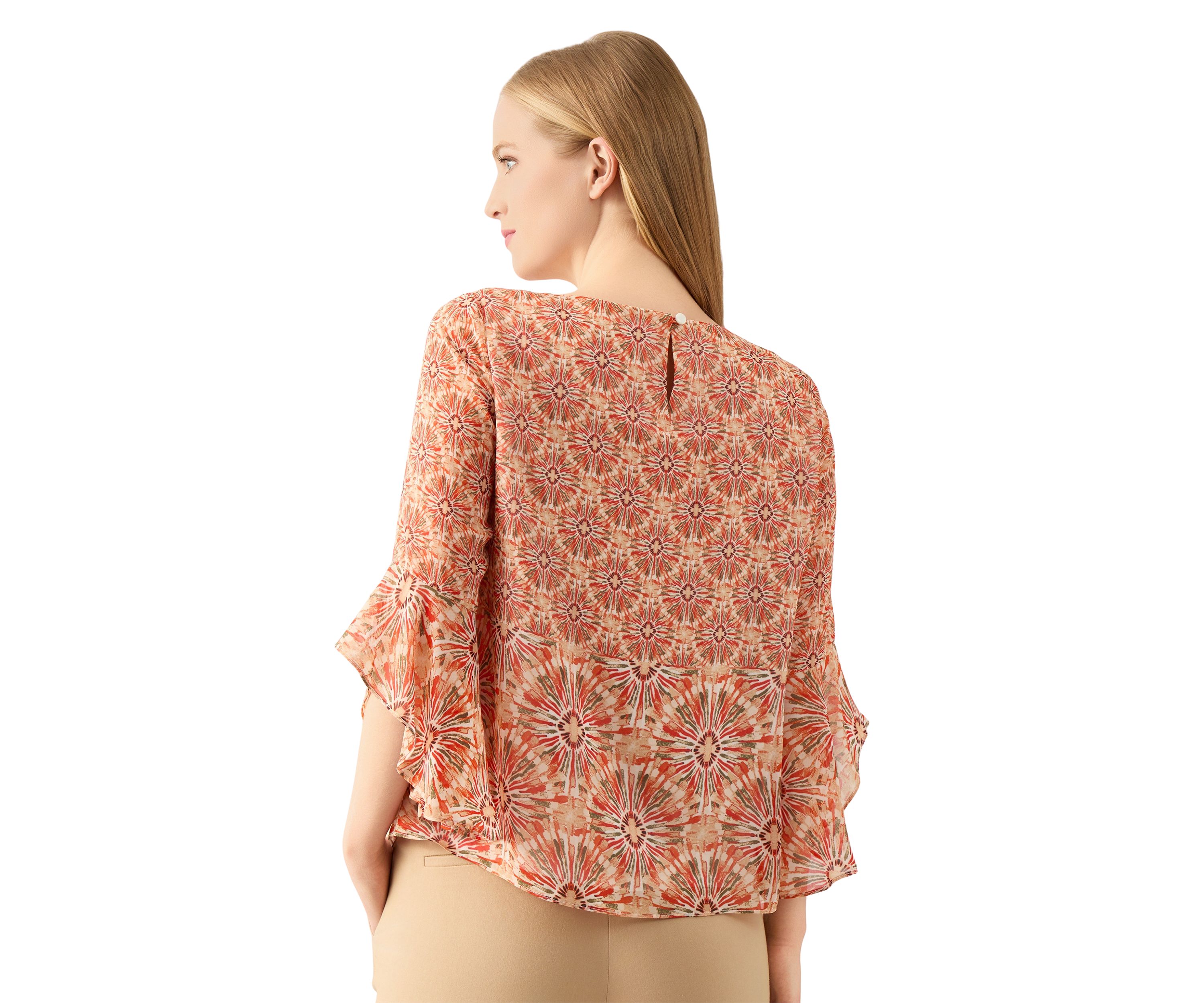 Womens Ruffle Sleeve Blouse