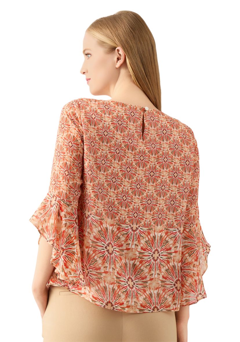 Womens Ruffle Sleeve Blouse