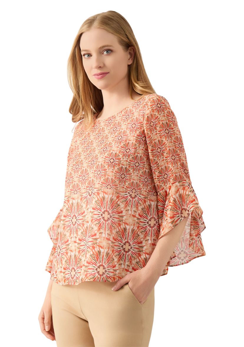 Womens Ruffle Sleeve Blouse